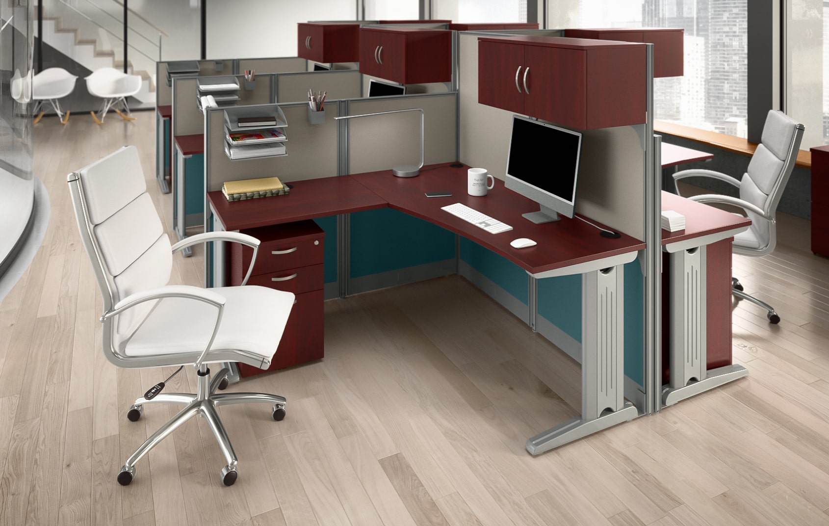 4 Person Cubicle Desks