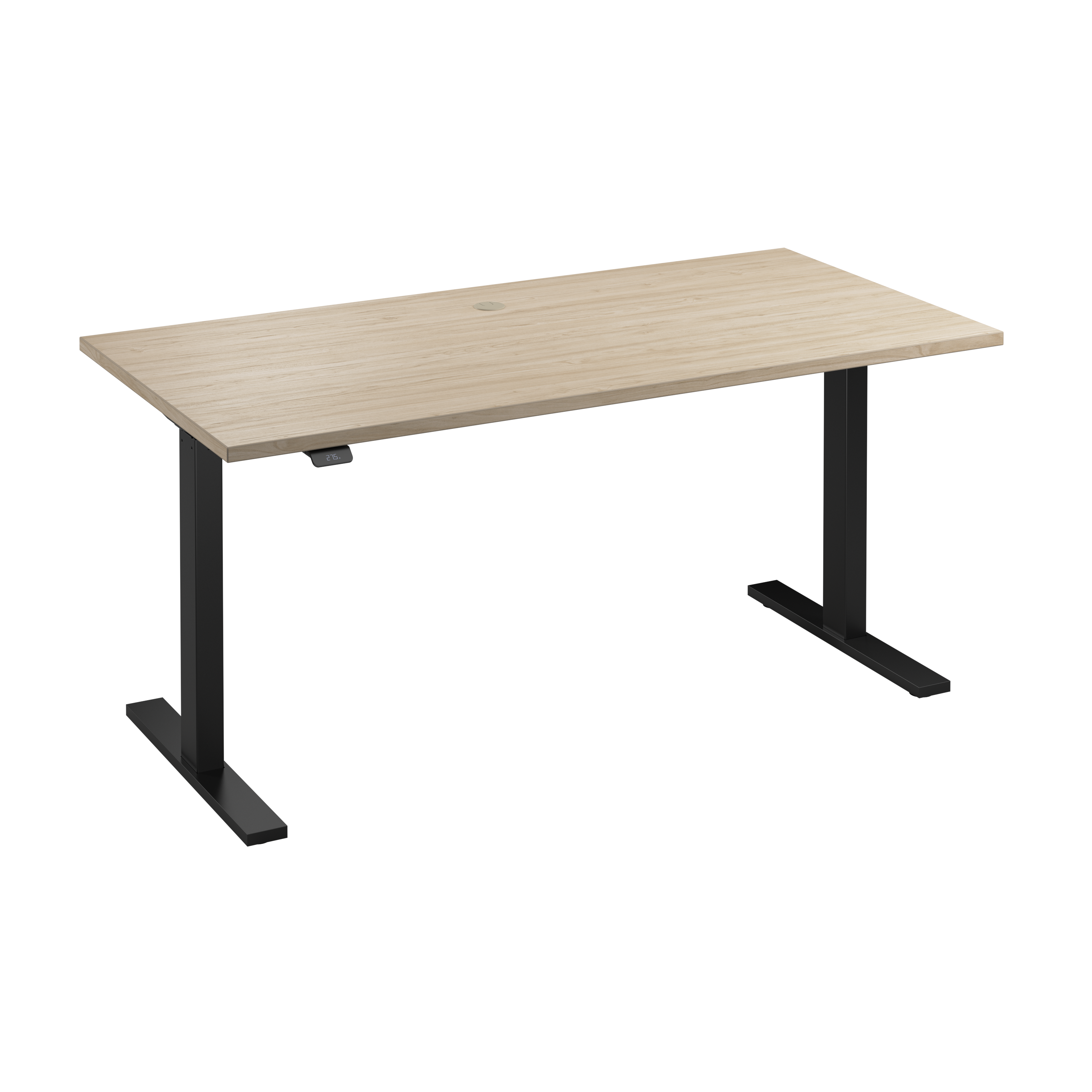 Shop Bush Business Furniture Move 60 Series 60W x 30D Electric Height Adjustable Standing Desk 02 M6S6030NEBK #color_natural elm/black powder coat