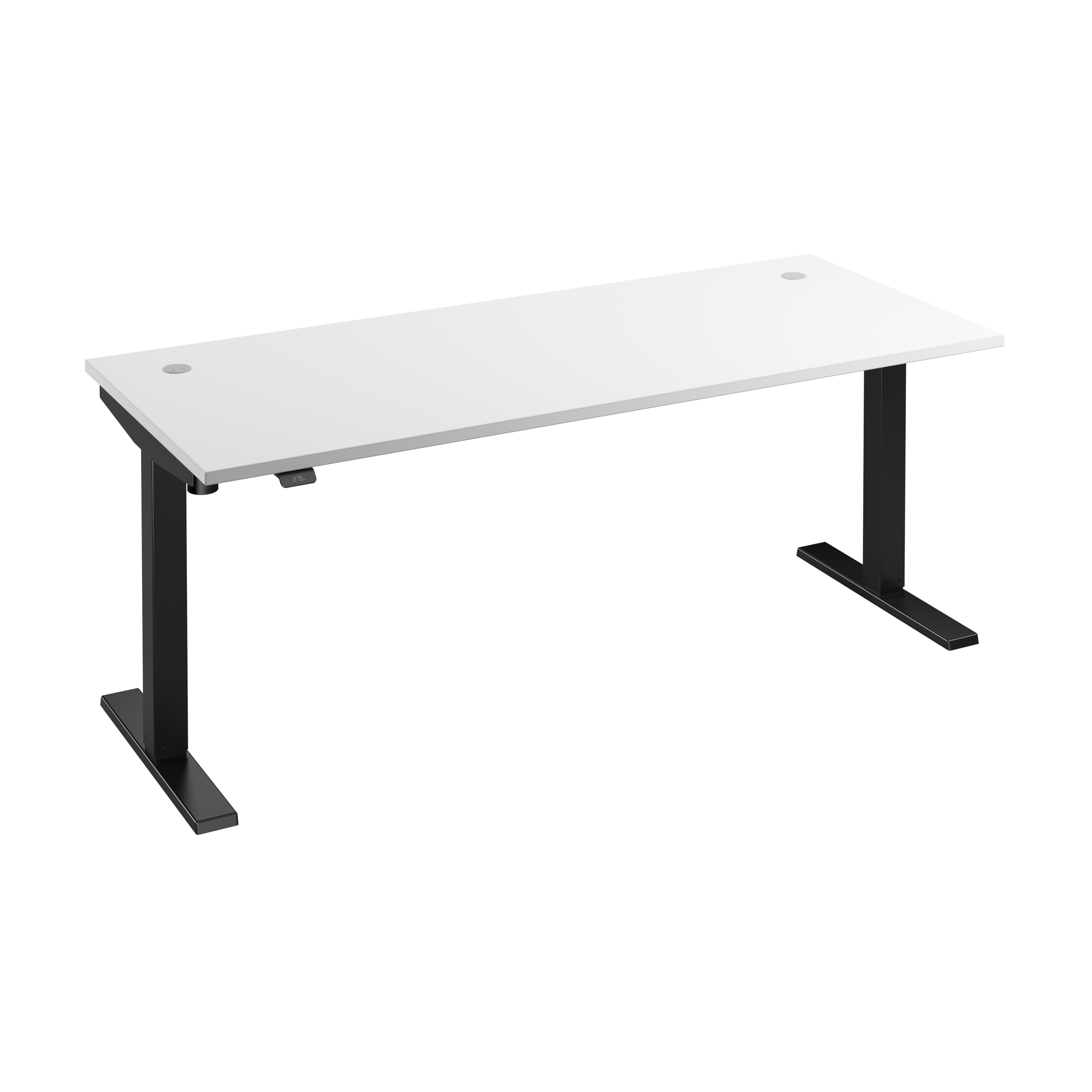 Shop Bush Business Furniture Move 40 Series 72W x 30D Electric Height Adjustable Standing Desk 02 M4S7230WHBK #color_white/black powder coat