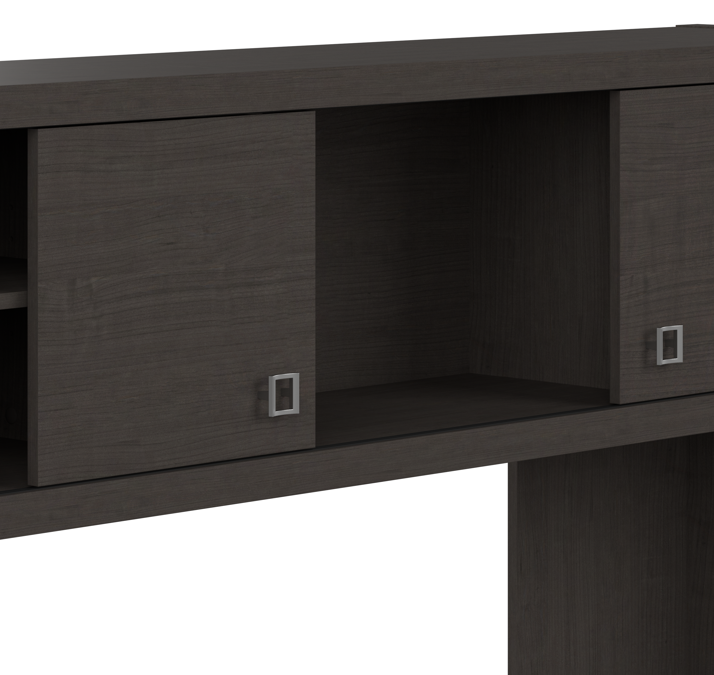 Shop Bush Business Furniture Echo L Shaped Desk with Hutch 07 ECH031CM #color_charcoal maple