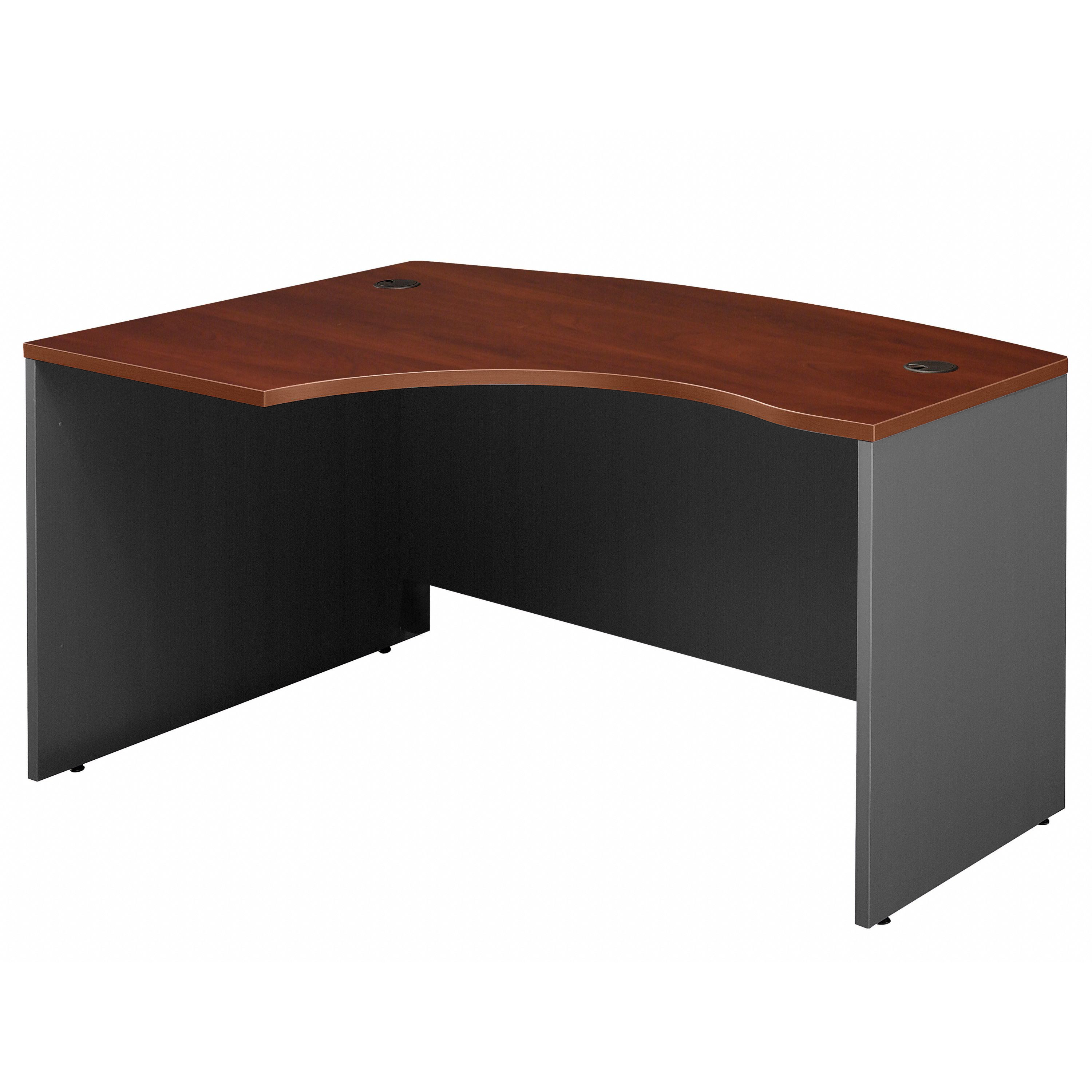 Shop Bush Business Furniture Series C 60W x 43D Left Handed L Bow Desk 02 WC24433 #color_hansen cherry/graphite gray