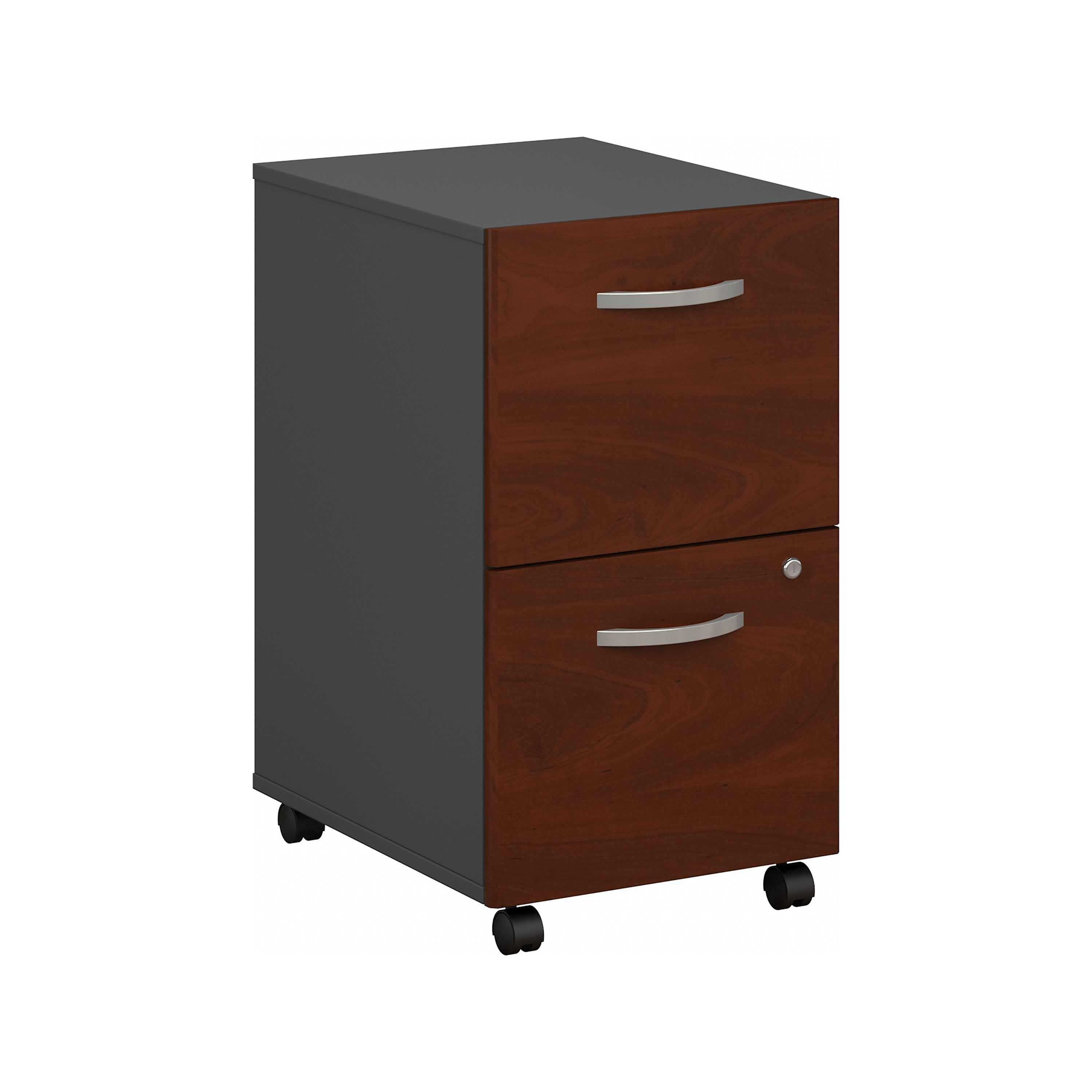 Shop Bush Business Furniture Series C 2 Drawer Mobile File Cabinet 02 WC24452 #color_hansen cherry/graphite gray