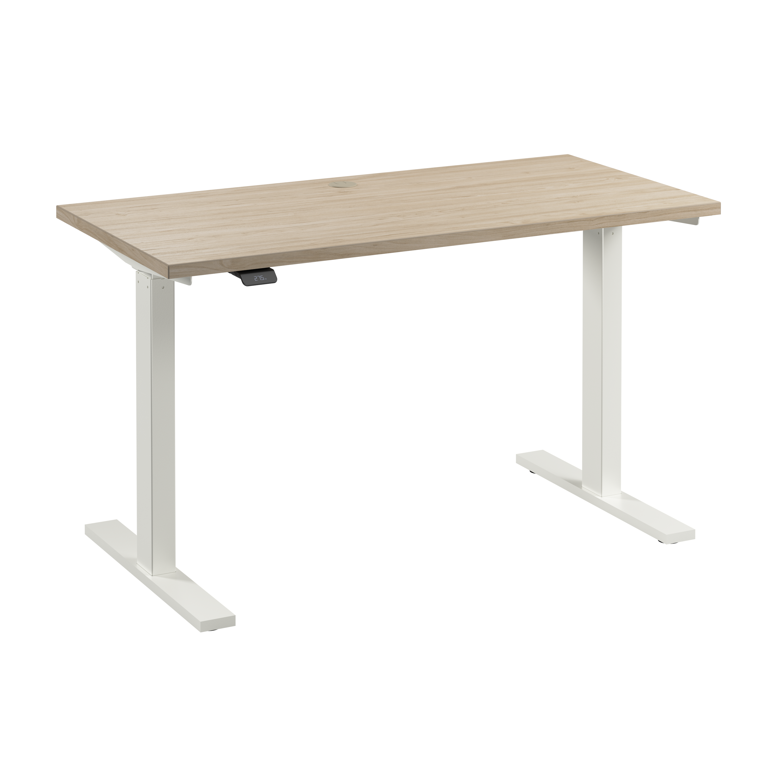 Shop Bush Business Furniture Move 60 Series 48W x 24D Electric Height Adjustable Standing Desk 02 M6S4824NEWK #color_natural elm/white powder coat