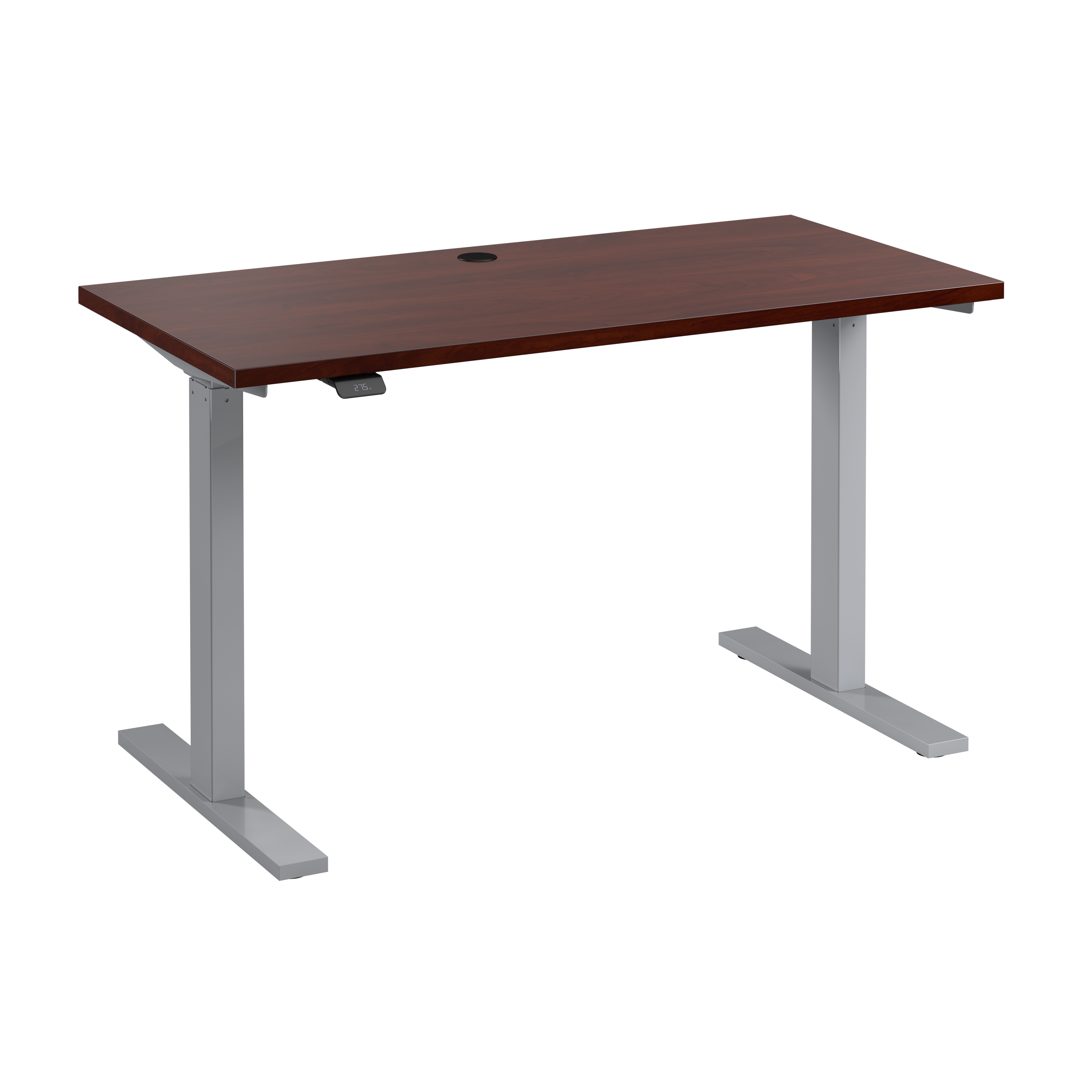 Shop Bush Business Furniture Move 60 Series 48W x 24D Electric Height Adjustable Standing Desk 02 M6S4824HCSK #color_hansen cherry/cool gray metallic