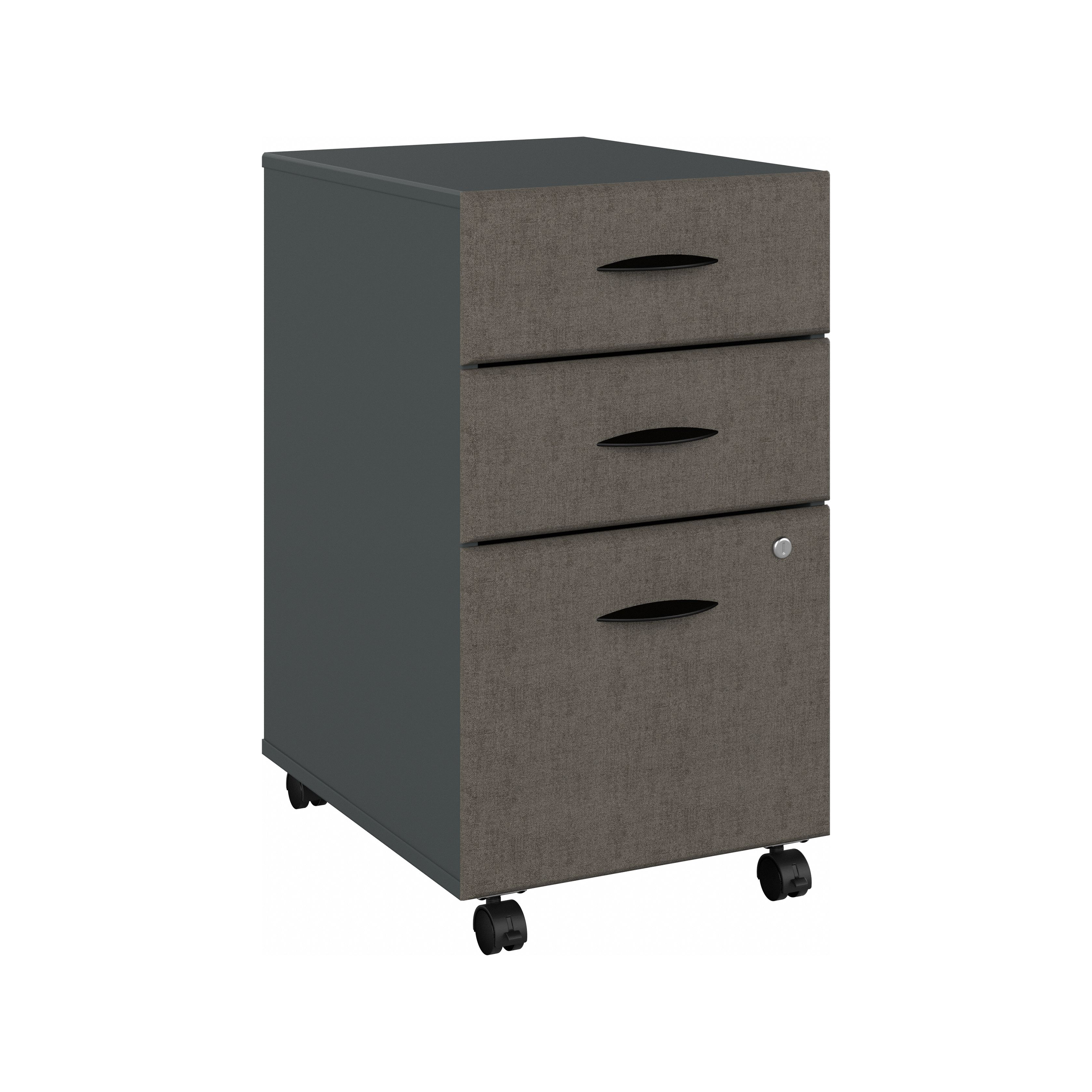 Shop Bush Business Furniture Series A 3 Drawer Mobile File Cabinet 02 WC84853PSU #color_slate