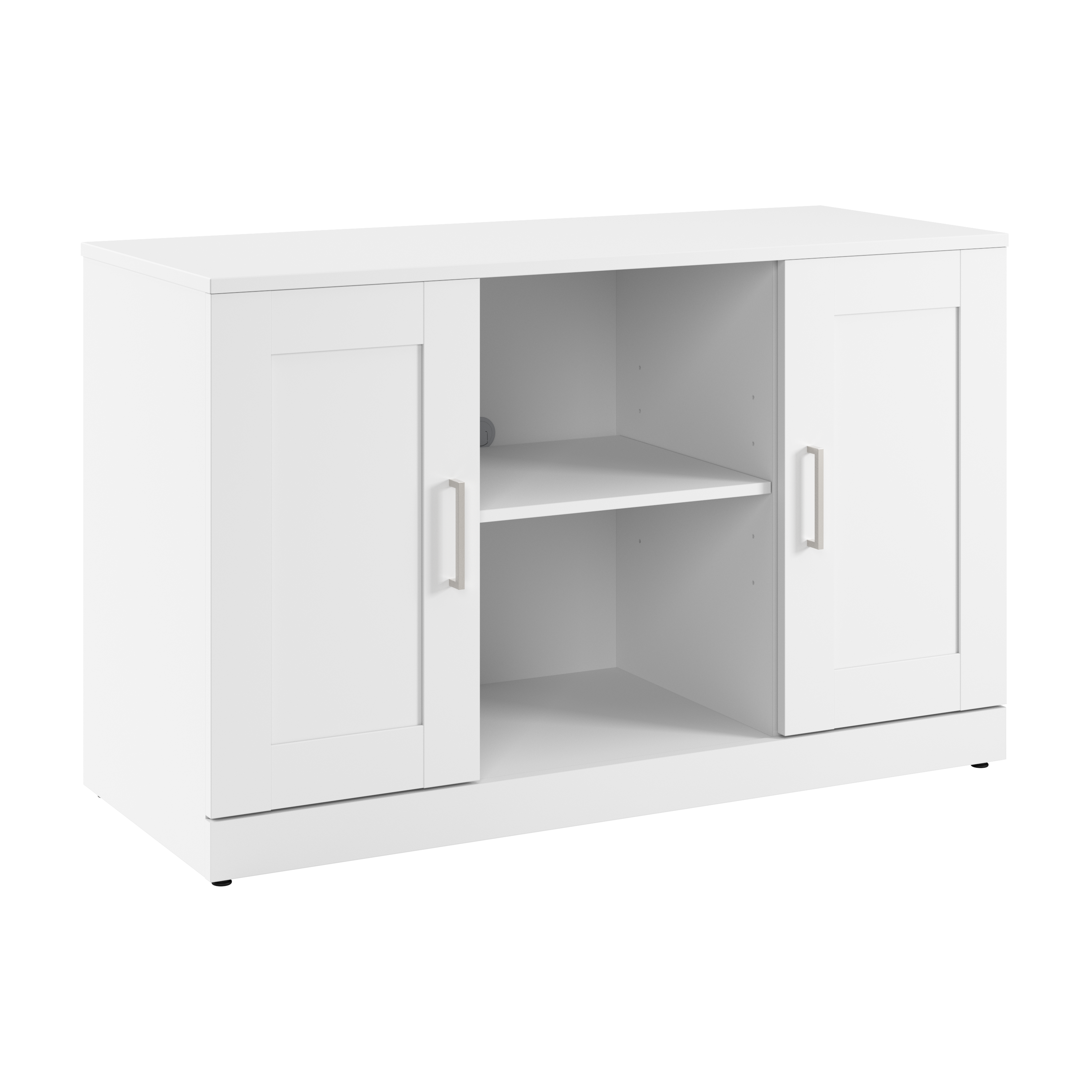 Shop Bush Business Furniture Hampton Heights 48W Bookshelf with Doors 02 HHS148WHK #color_white