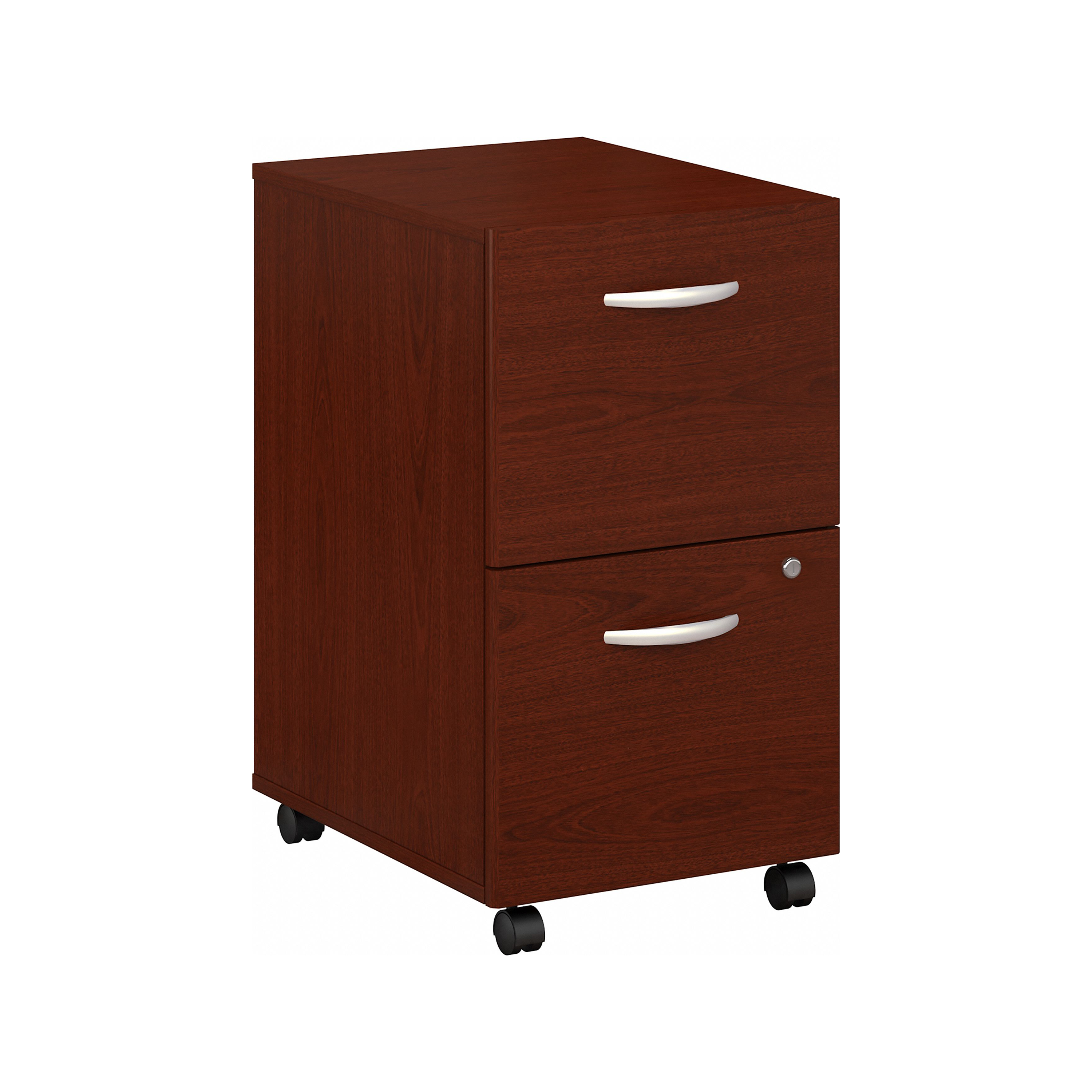 Shop Bush Business Furniture Series C 2 Drawer Mobile File Cabinet - Assembled 02 WC36752SU #color_mahogany/graphite gray