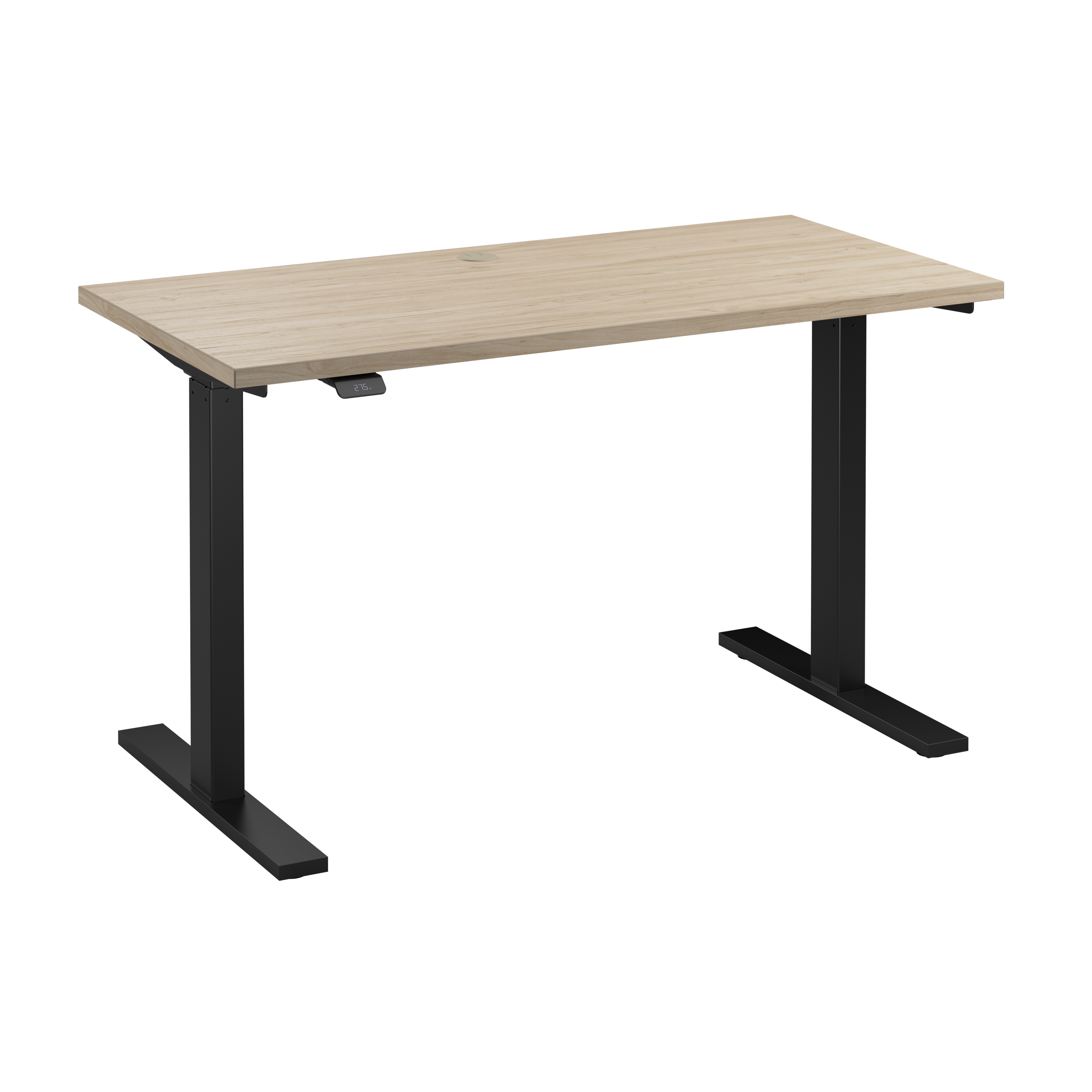 Shop Bush Business Furniture Move 60 Series 48W x 24D Electric Height Adjustable Standing Desk 02 M6S4824NEBK #color_natural elm/black powder coat