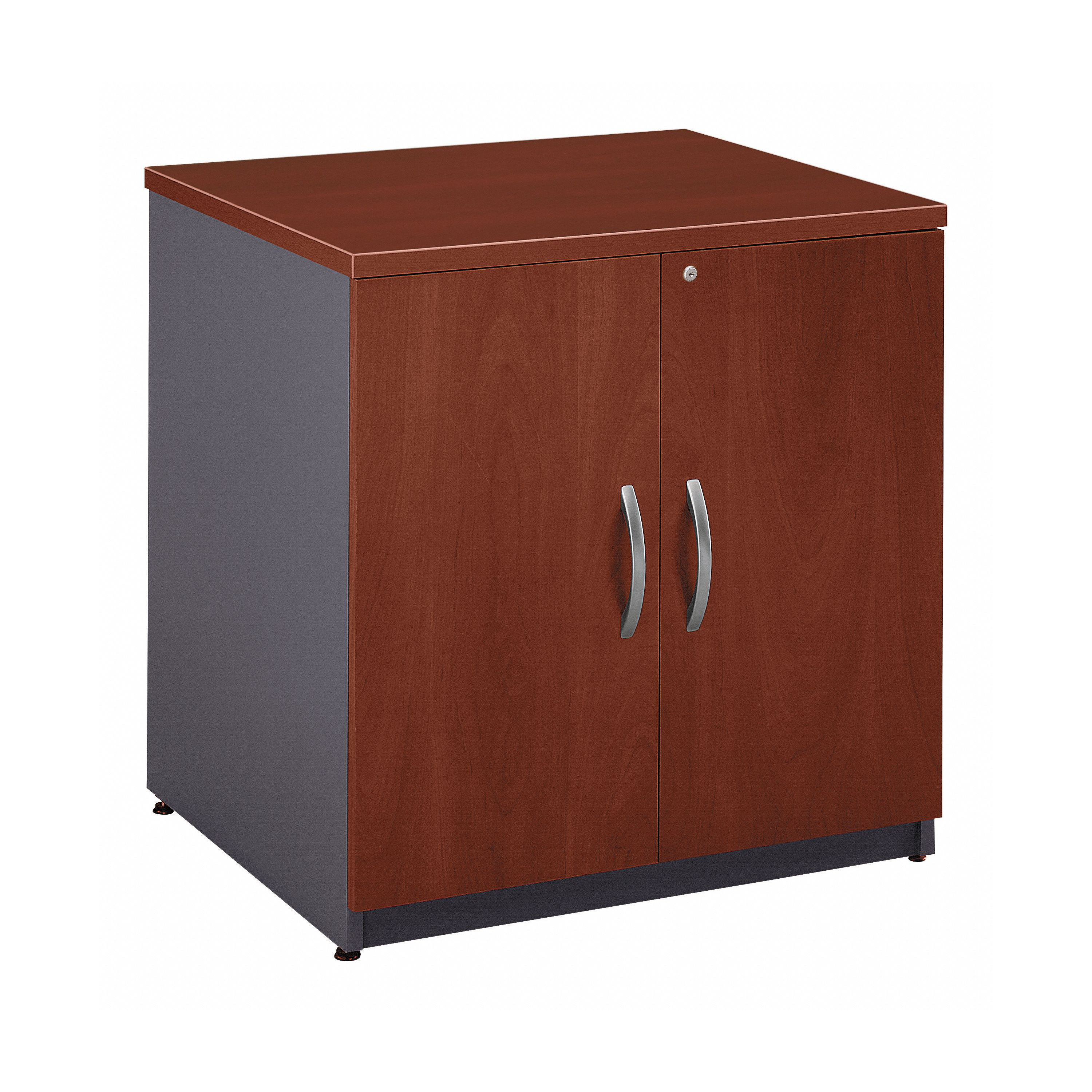 Shop Bush Business Furniture Series C 30W Storage Cabinet 02 WC24496A #color_hansen cherry/graphite gray