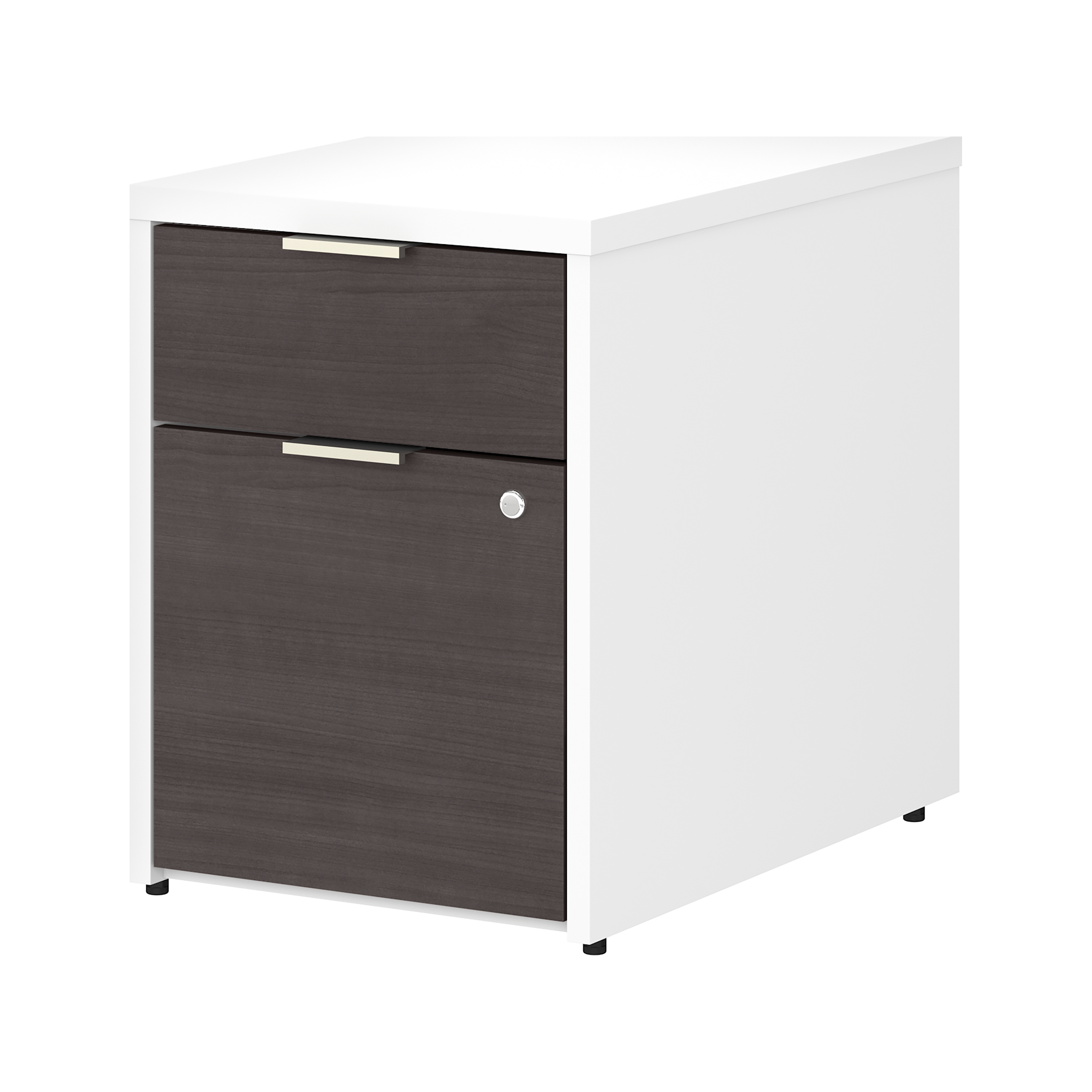 Shop Bush Business Furniture Jamestown 2 Drawer File Cabinet - Assembled 02 JTF116SGWHSU #color_storm gray/white