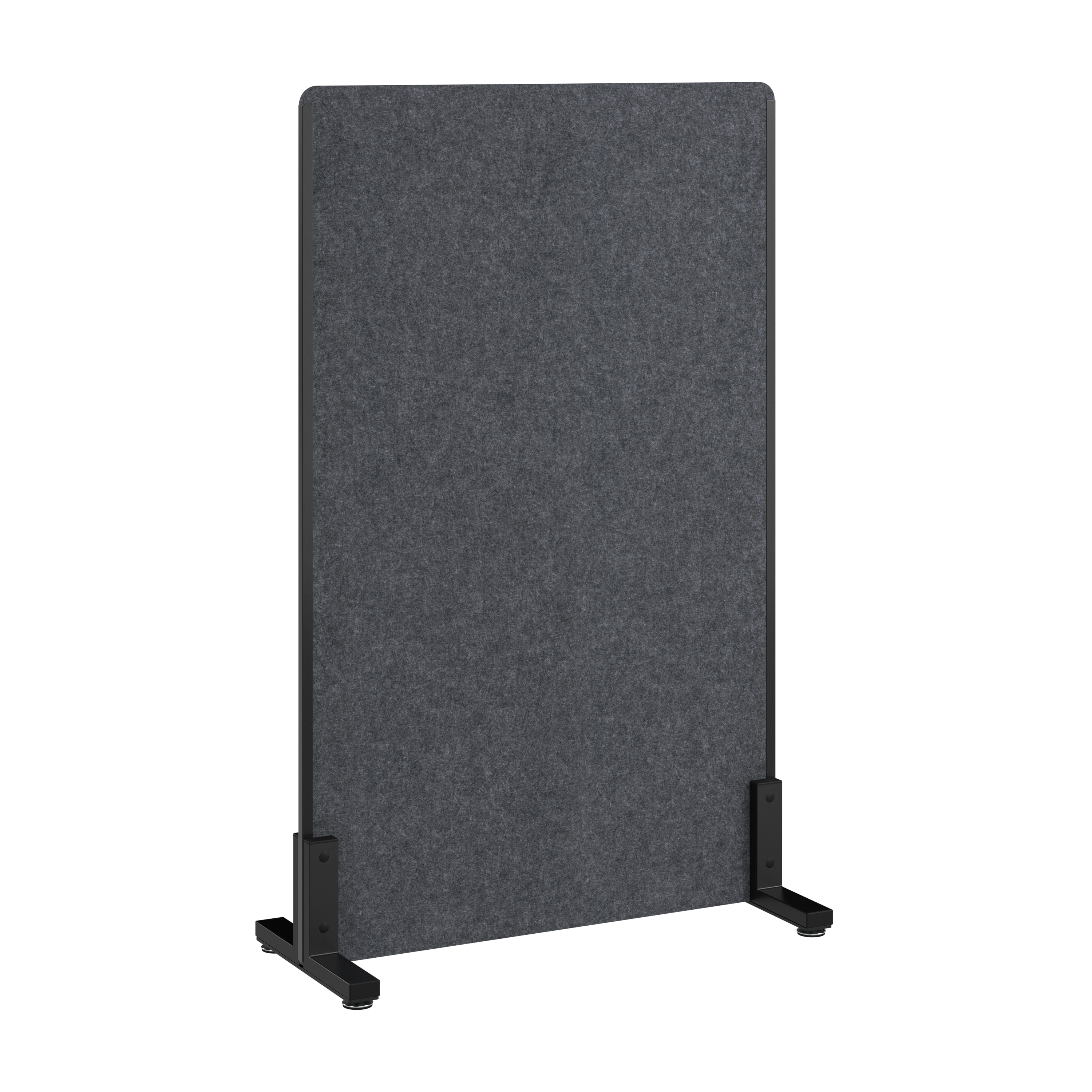 Shop Bush Business Furniture 34W x 55H Freestanding Privacy Screen 02 PSP134CL-03 #color_cool charcoal