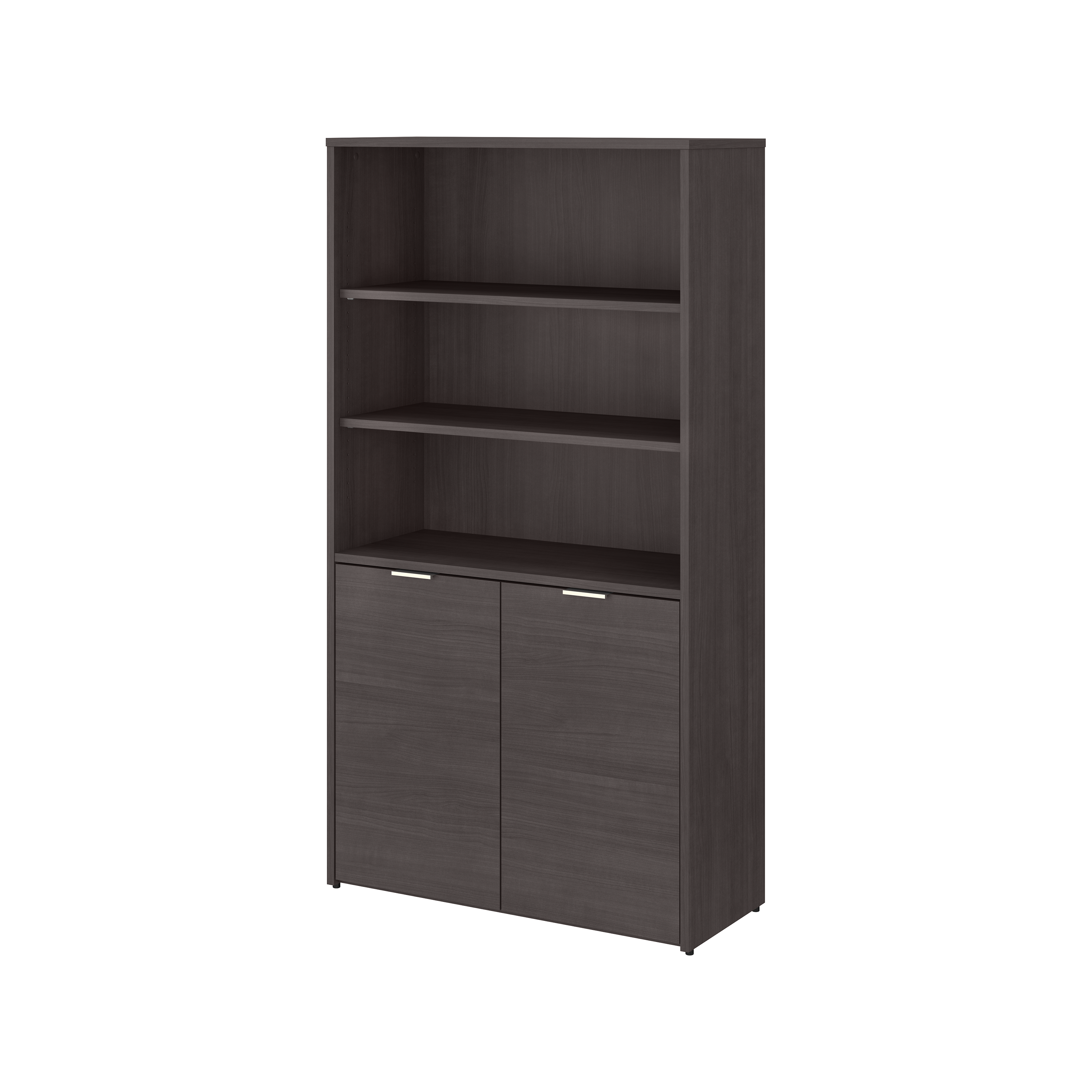 Shop Bush Business Furniture Jamestown 5 Shelf Bookcase with Doors 02 JTB136SG #color_storm gray