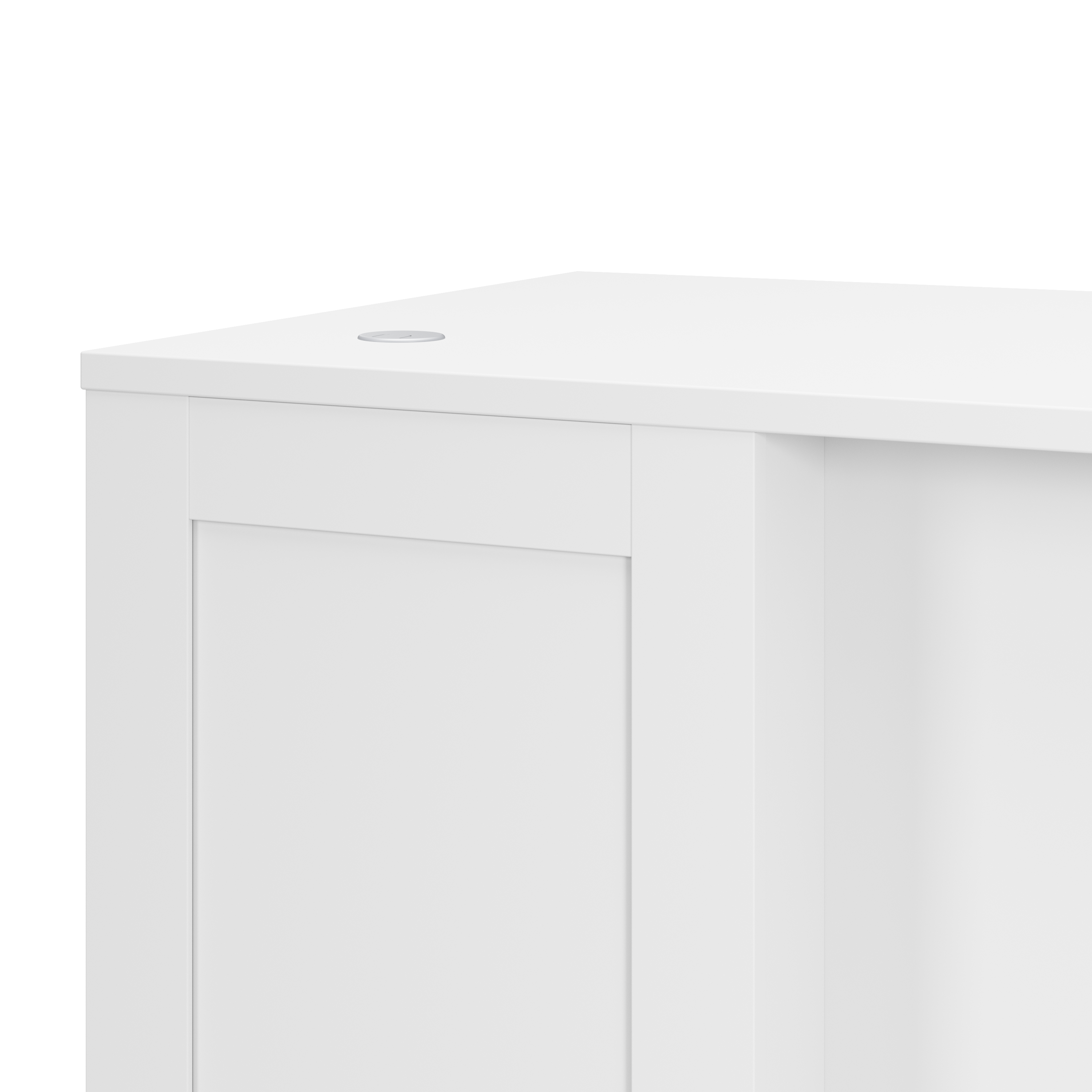 Shop Bush Business Furniture Hampton Heights 72W x 30D Executive L-Shaped Desk with 3 Drawer Mobile File Cabinet 08 HHD001WH #color_white