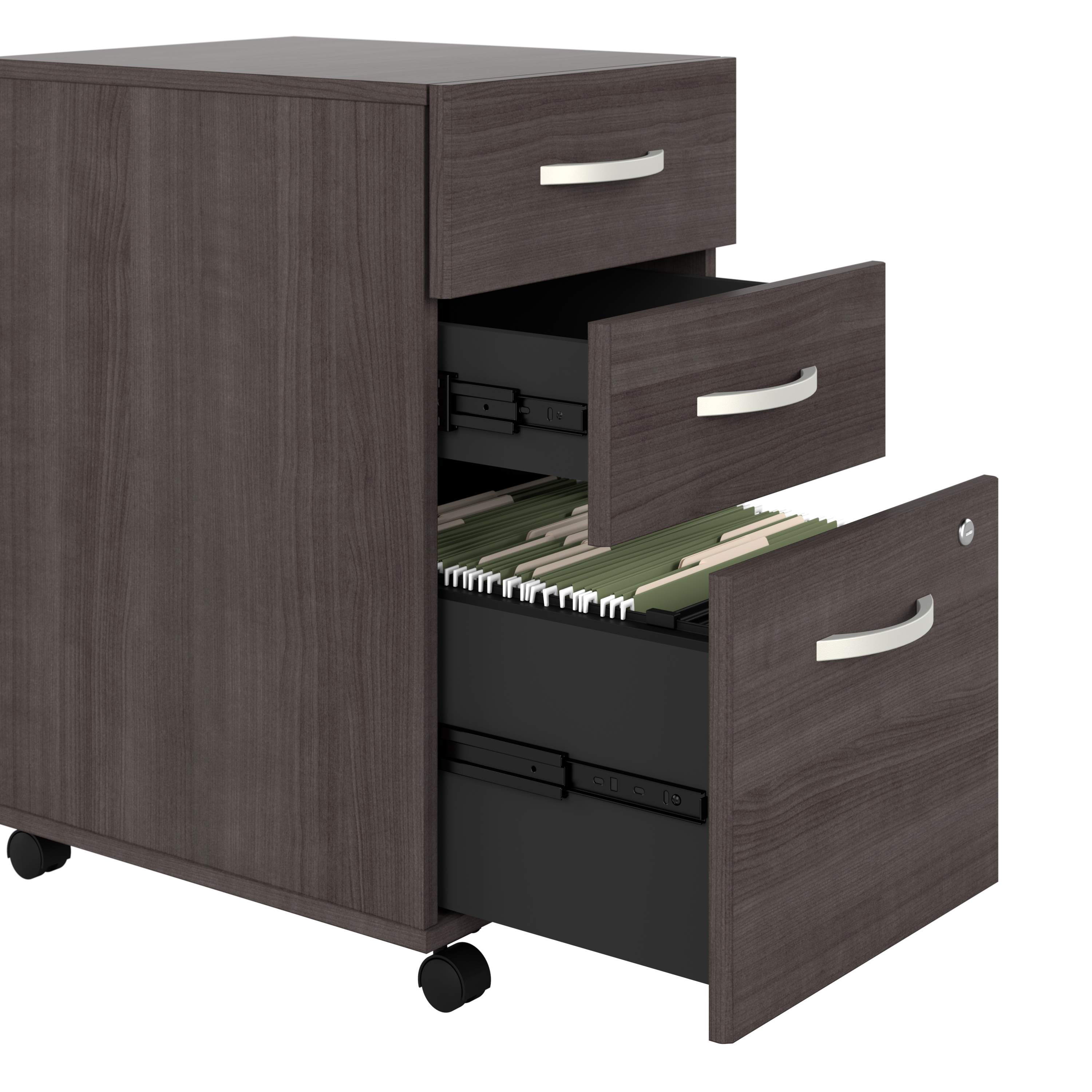 Shop Bush Business Furniture Studio A 72W Computer Desk with 3 Drawer Mobile File Cabinet 07 STA004SGSU #color_storm gray