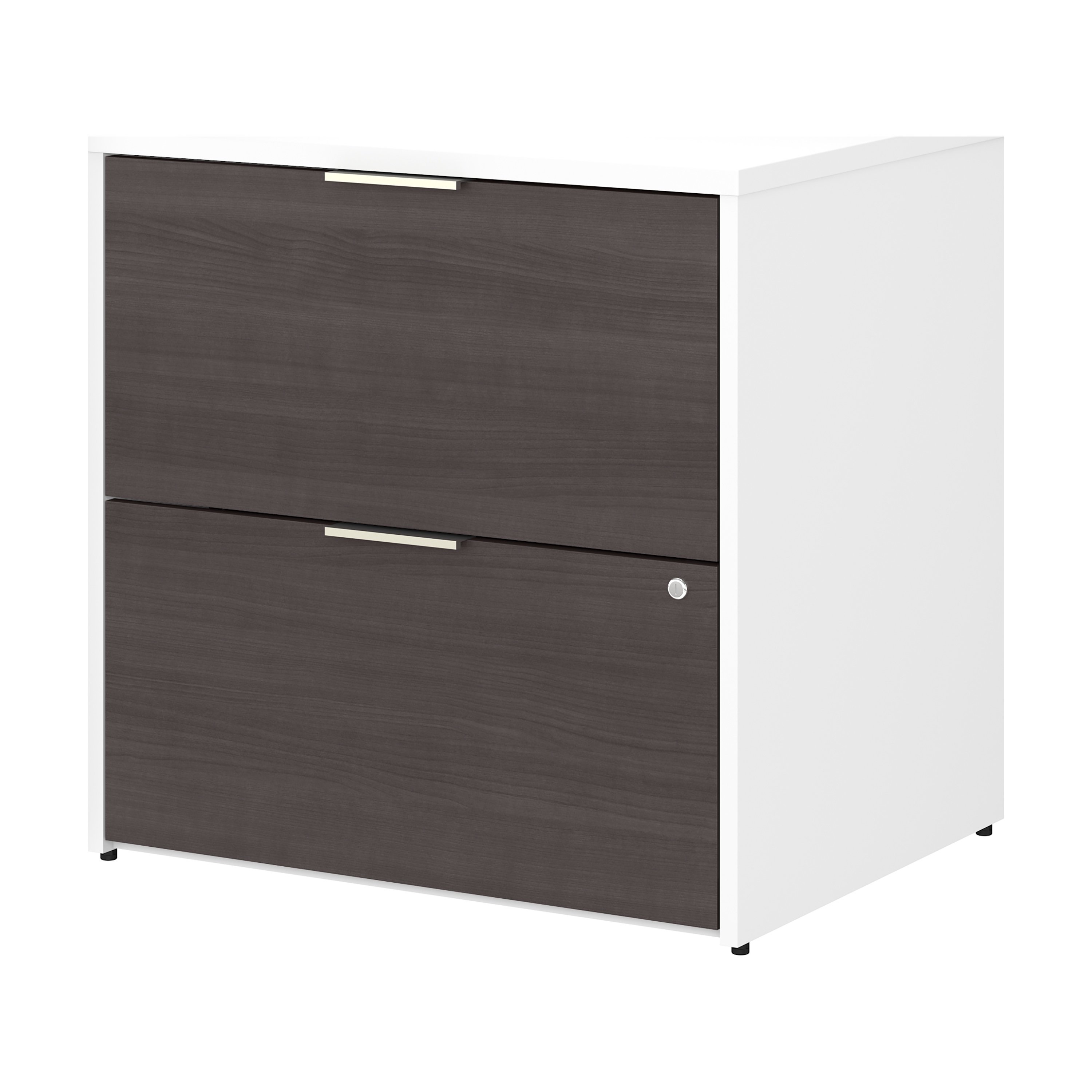 Shop Bush Business Furniture Jamestown 2 Drawer Lateral File Cabinet - Assembled 02 JTF130SGWHSU #color_storm gray/white