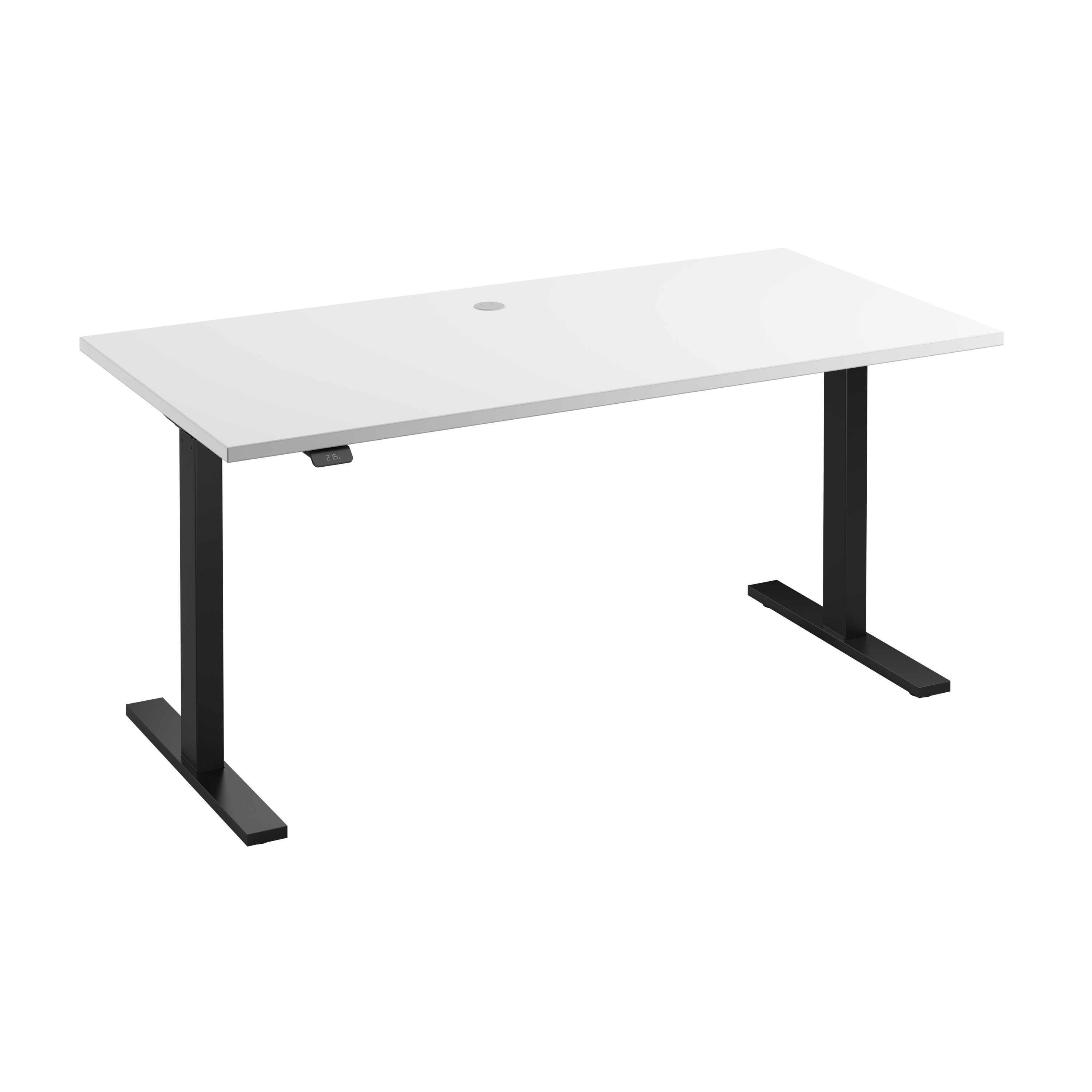 Shop Bush Business Furniture Move 60 Series 60W x 30D Electric Height Adjustable Standing Desk 02 M6S6030WHBK #color_white/black powder coat