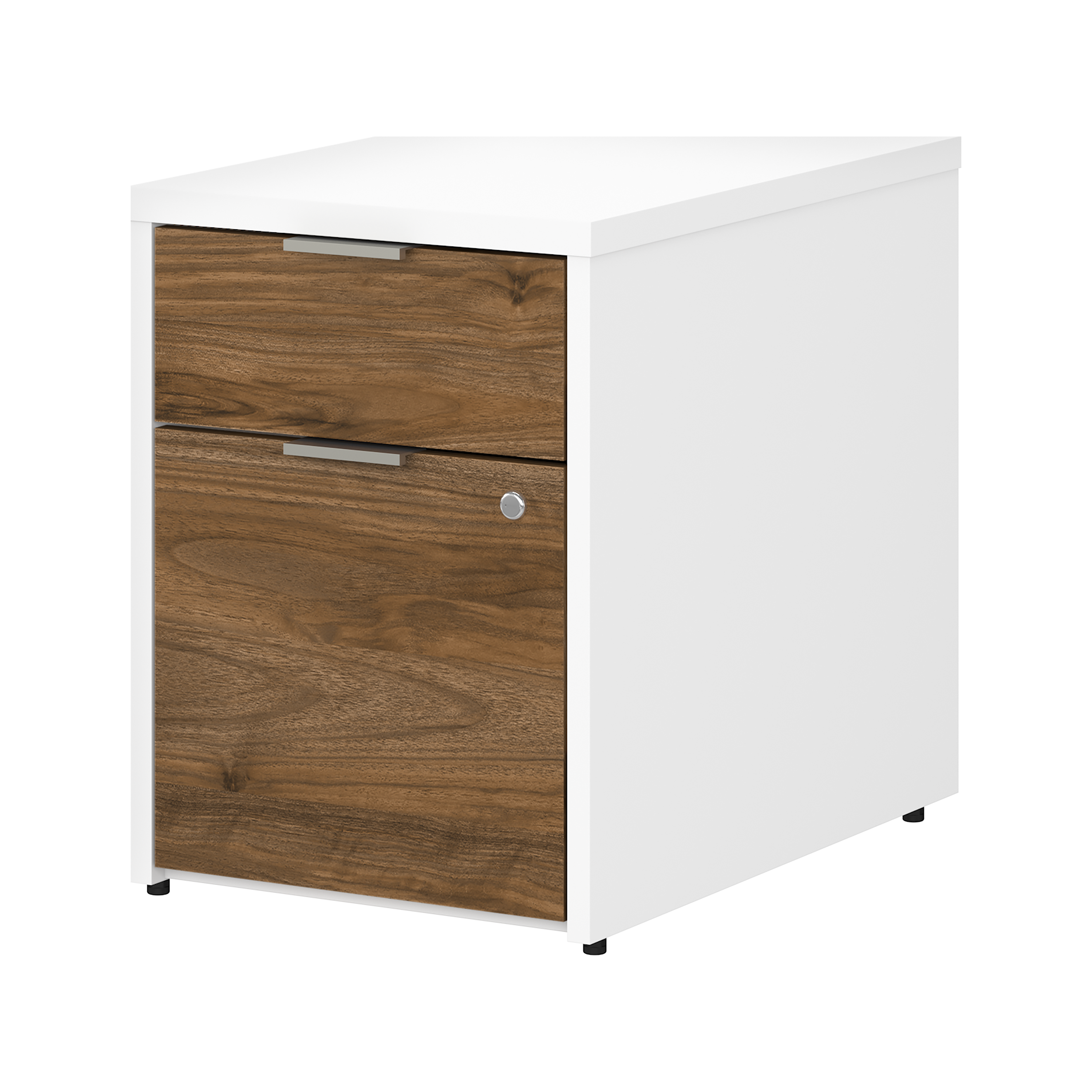 Shop Bush Business Furniture Jamestown 2 Drawer File Cabinet - Assembled 02 JTF116FWWHSU #color_fresh walnut/white