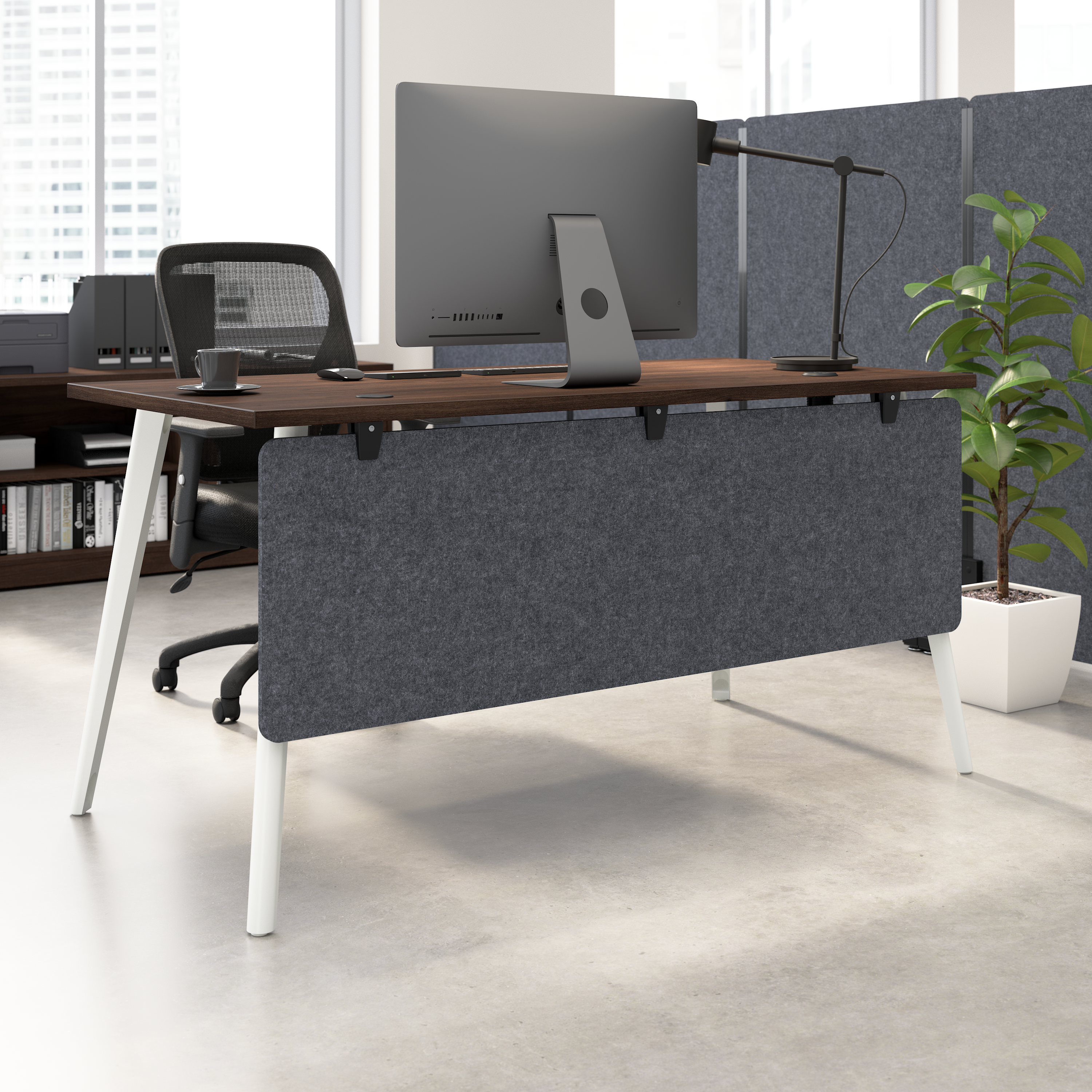 Shop Bush Business Furniture 58W Desktop Privacy Screen 03 PSP158CL-03 #color_cool charcoal