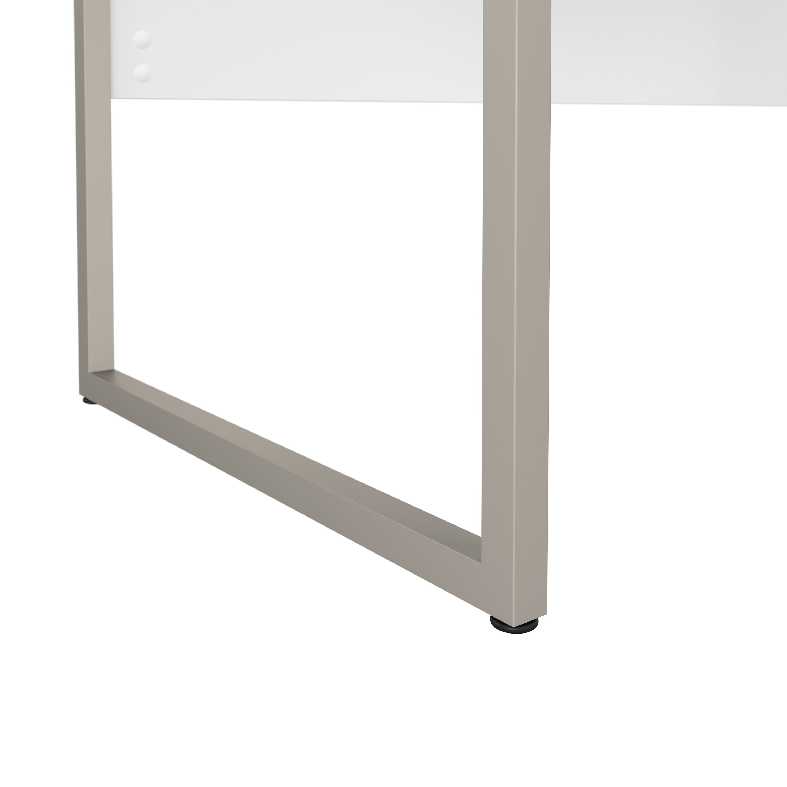 Shop Bush Business Furniture Hybrid 72W x 30D L Shaped Table Desk with Metal Legs 09 HYB026WH #color_white