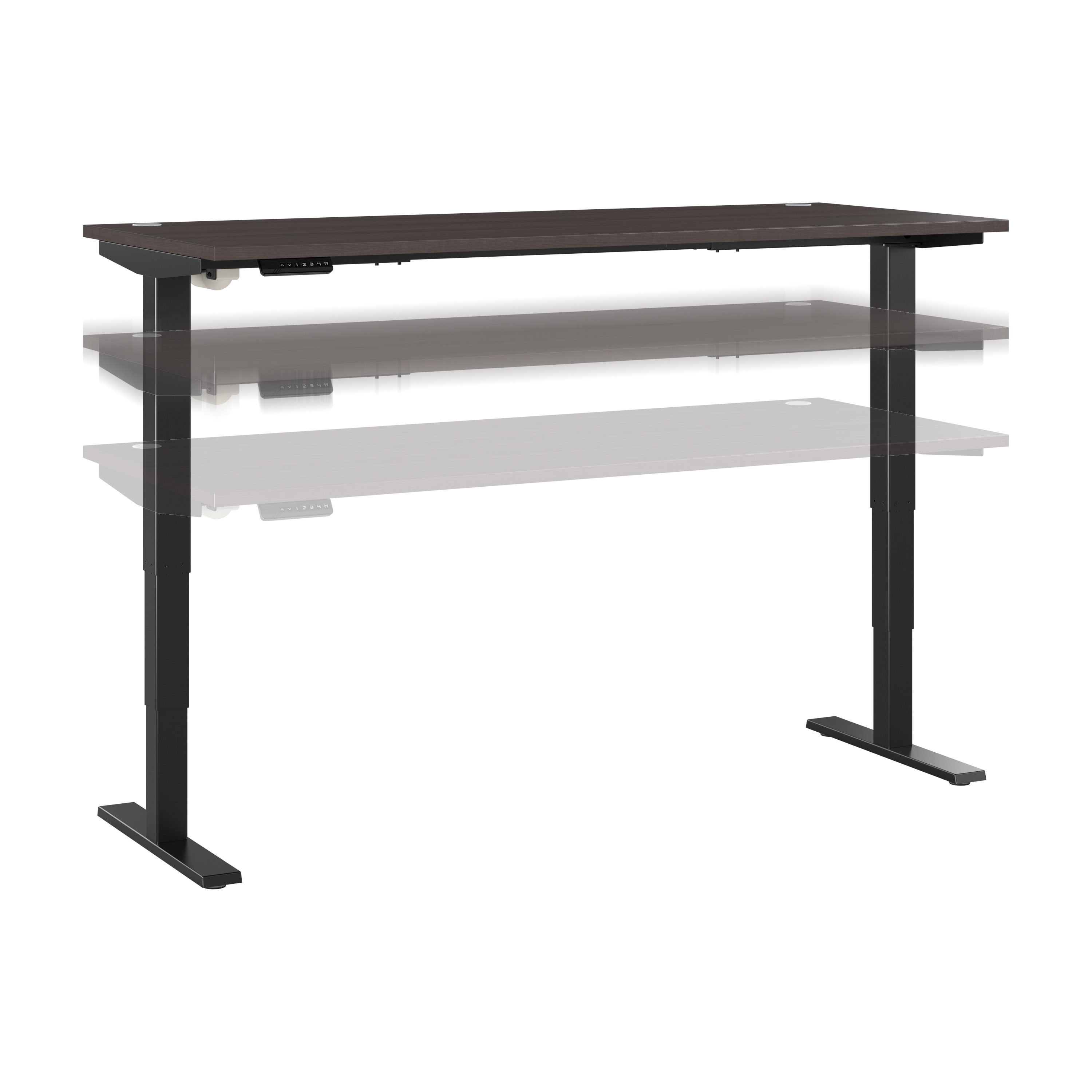 Shop Move 40 Series by Bush Business Furniture 72W x 30D Electric Height Adjustable Standing Desk 02 M4S7230SGBK #color_storm gray/black powder coat