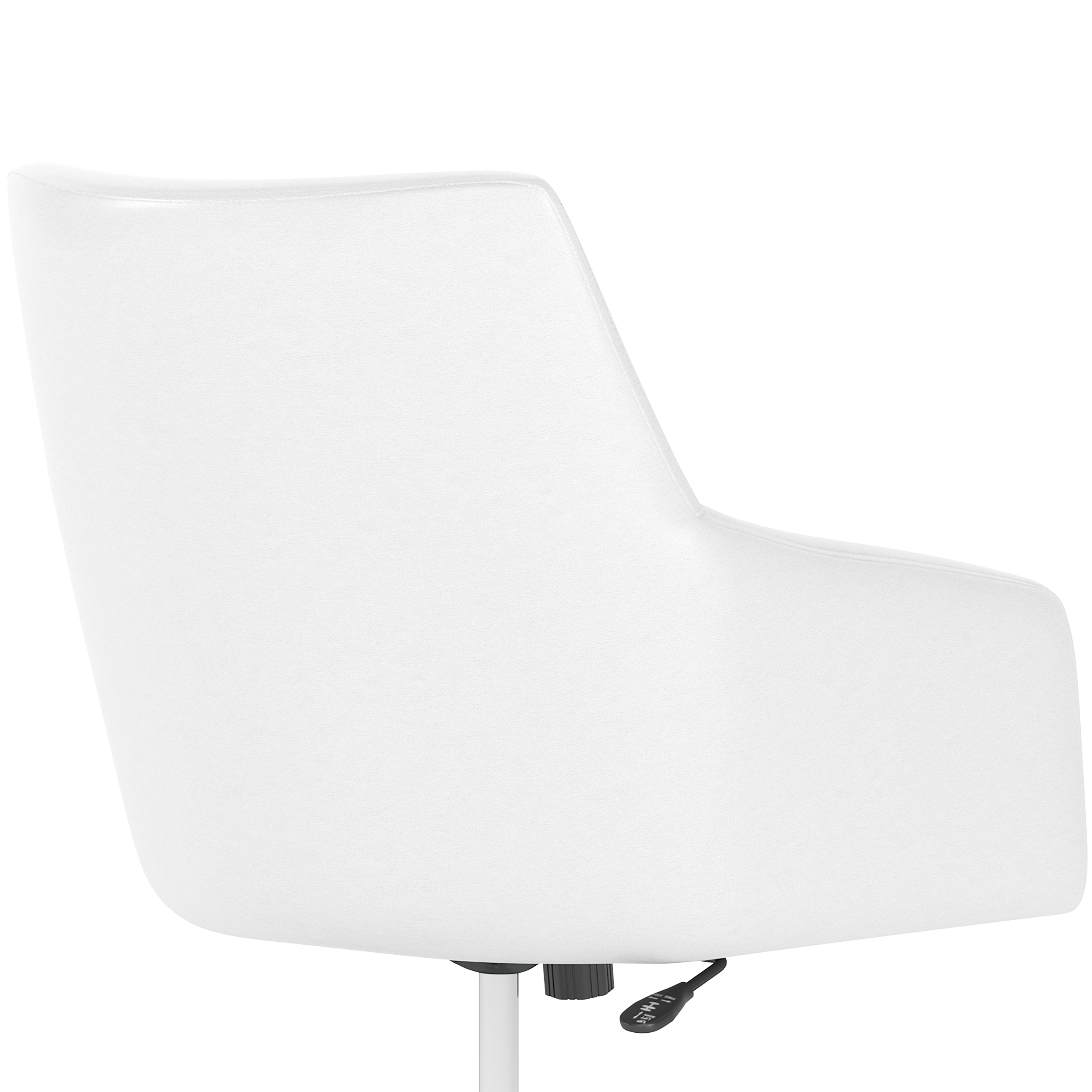 Shop Bush Business Furniture London Mid Back Leather Box Chair 09 CH2401WHL-03 #color_white leather