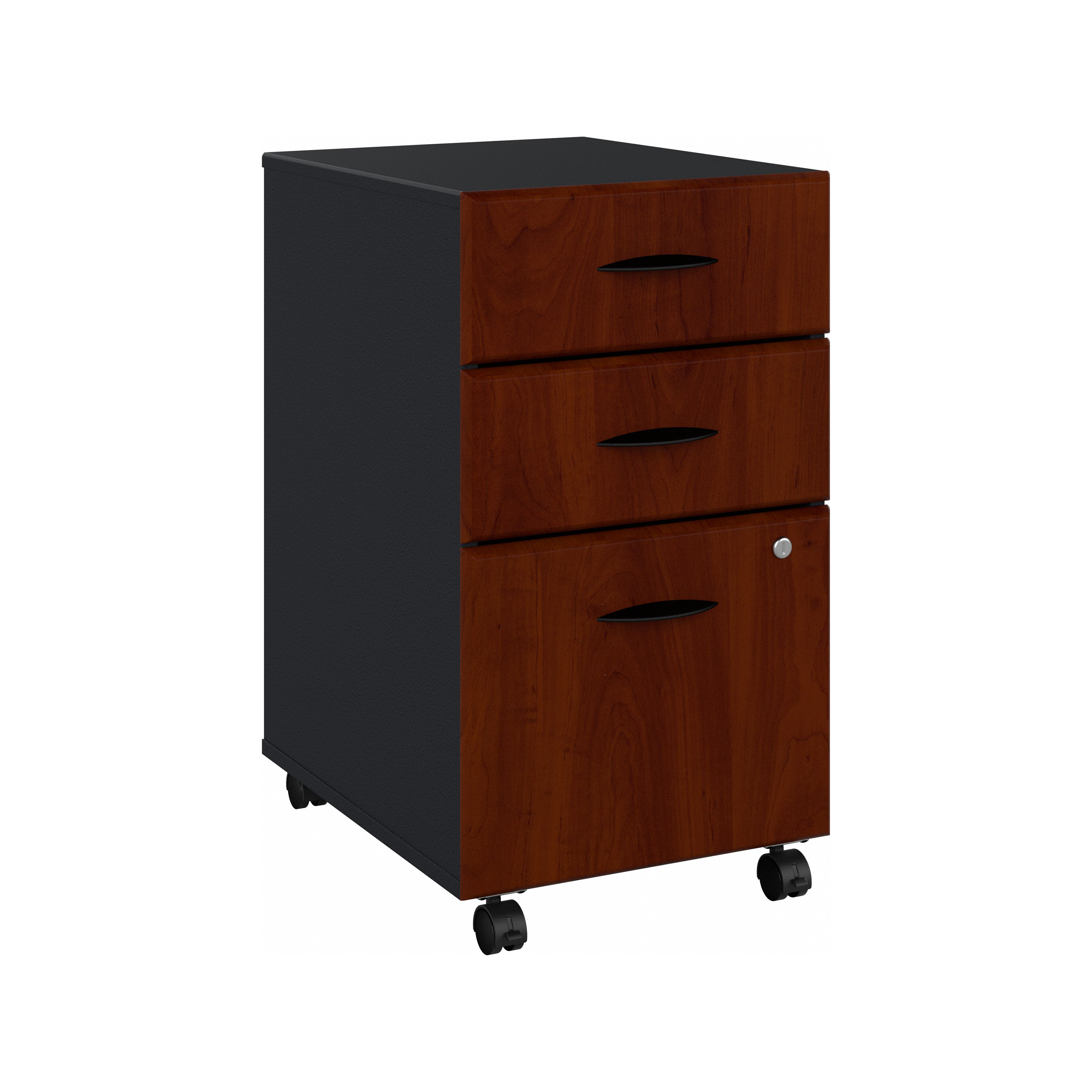 Shop Bush Business Furniture Series A 3 Drawer Mobile File Cabinet 02 WC94453PSU #color_hansen cherry/galaxy