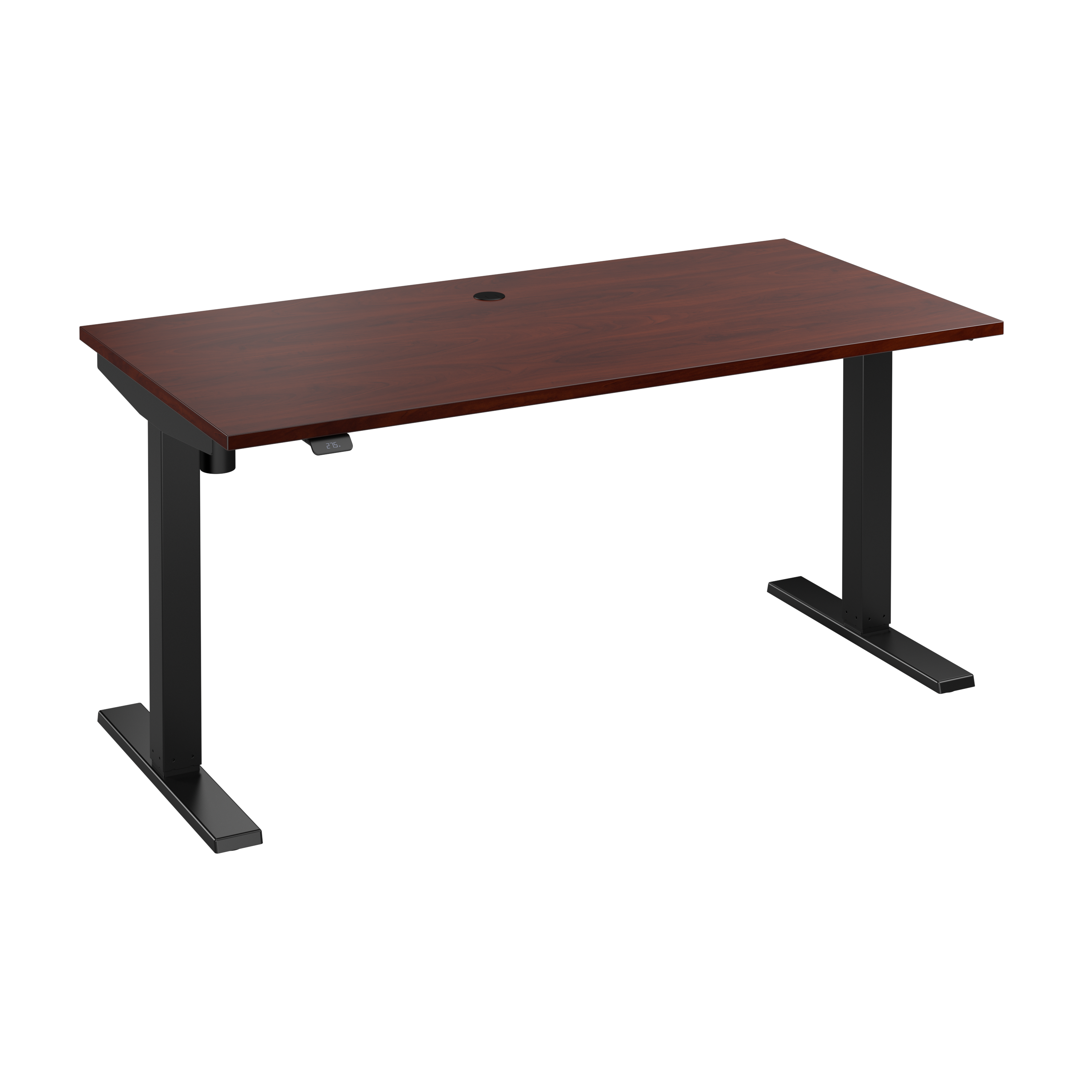 Shop Bush Business Furniture Move 40 Series 60W x 30D Electric Height Adjustable Standing Desk 02 M4S6030HCBK #color_hansen cherry/black powder coat