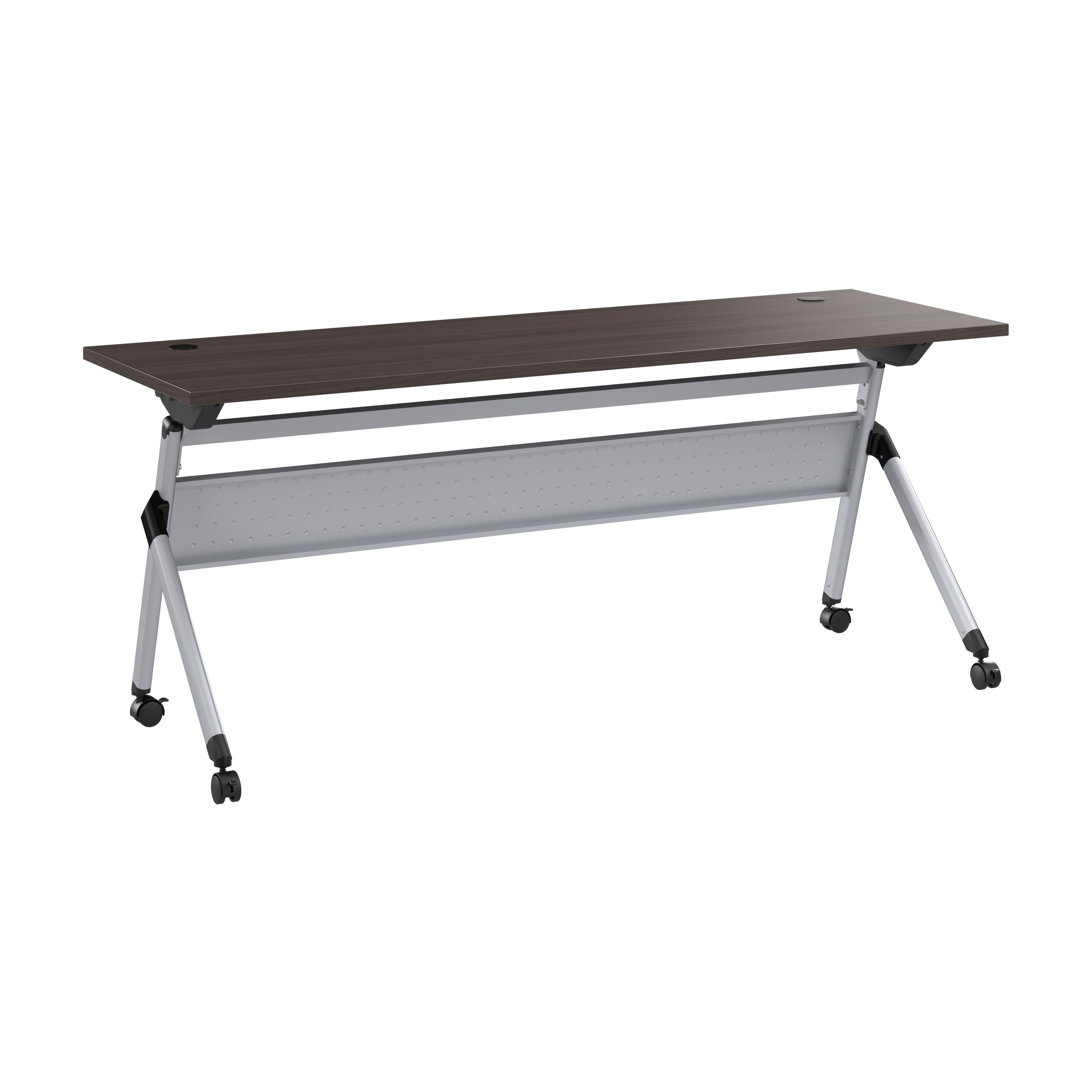 Shop Bush Business Furniture Envision 72W Folding Training Table 02 NVW172SGK #color_storm gray/cool gray metallic