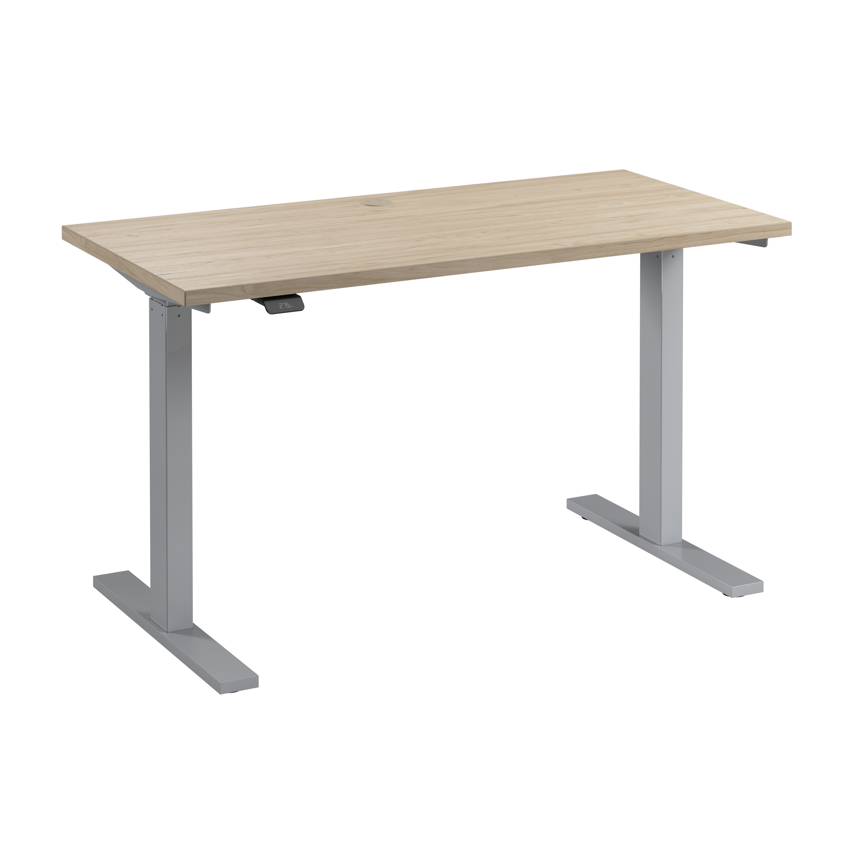 Shop Bush Business Furniture Move 60 Series 48W x 24D Electric Height Adjustable Standing Desk 02 M6S4824NESK #color_natural elm/cool gray metallic