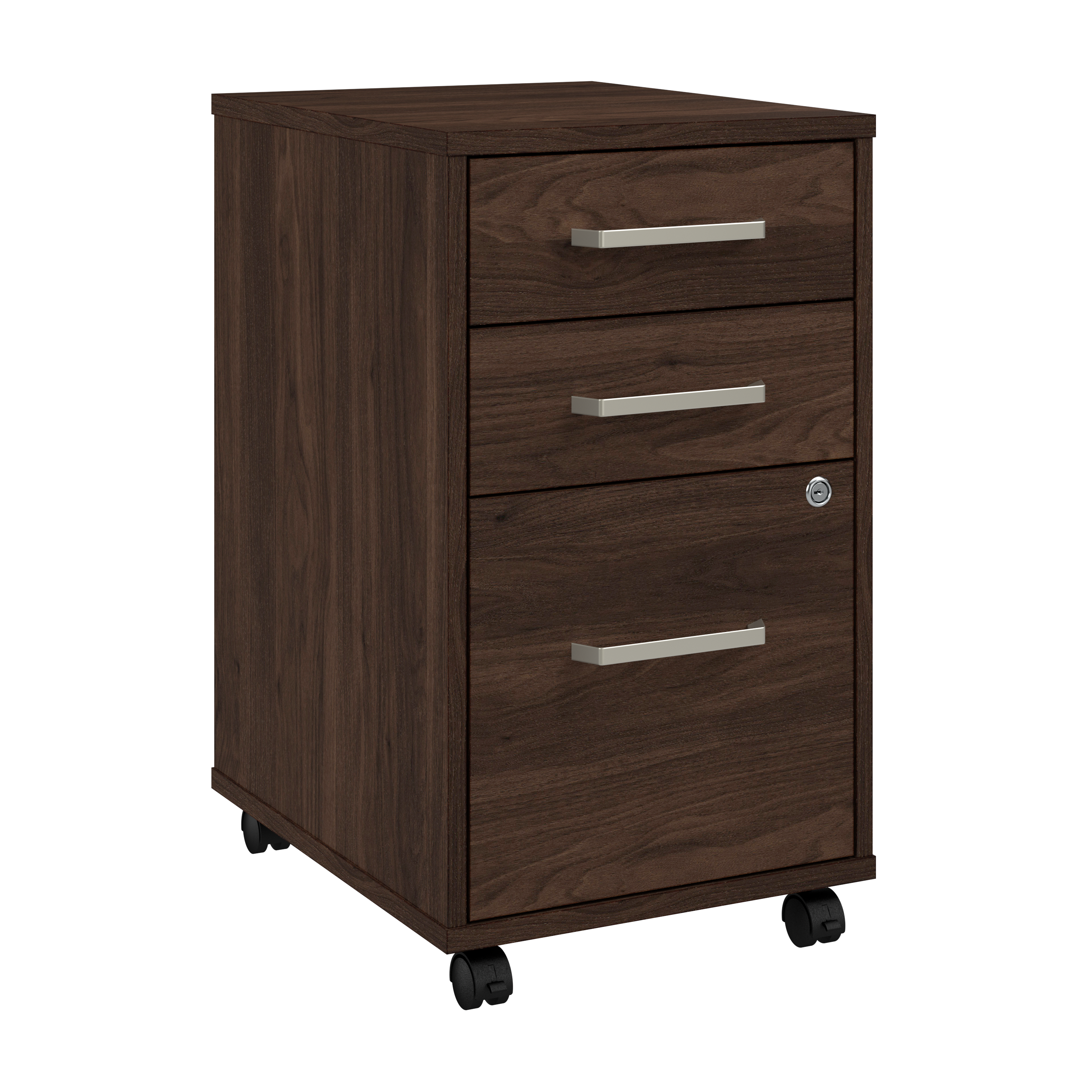 Shop Bush Business Furniture Vista 3 Drawer Mobile File Cabinet 02 VSF116BWSU #color_black walnut