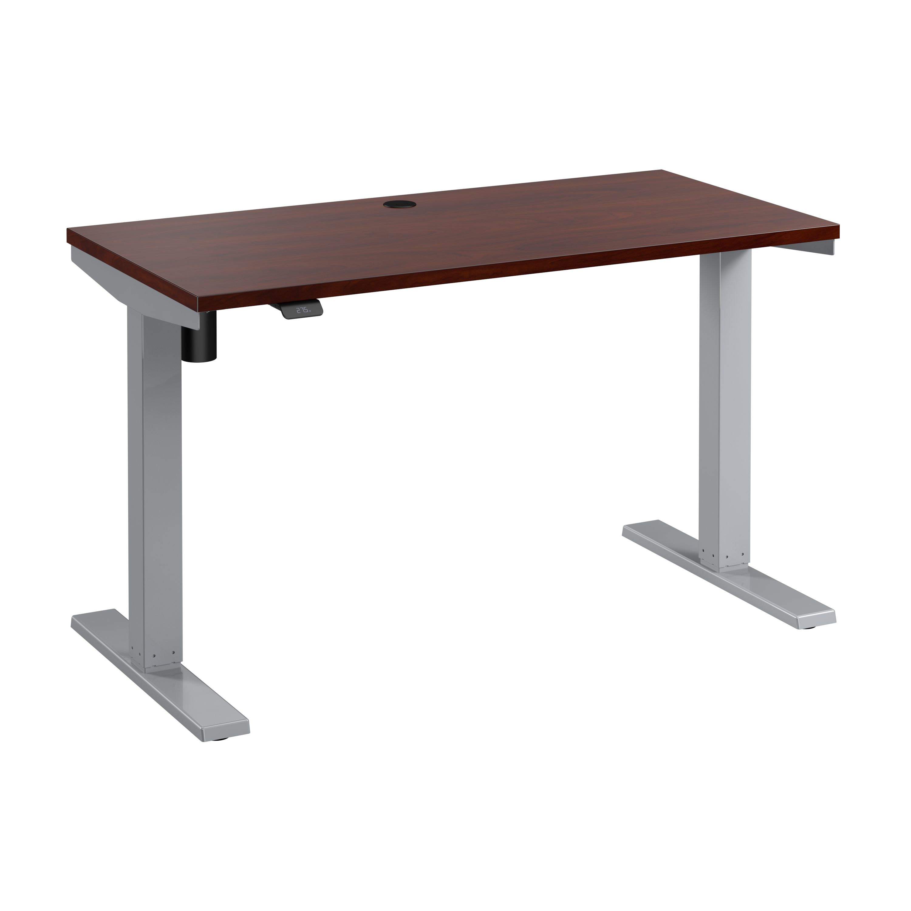 Shop Bush Business Furniture Move 40 Series 48W x 24D Electric Height Adjustable Standing Desk 02 M4S4824HCSK #color_hansen cherry/cool gray metallic