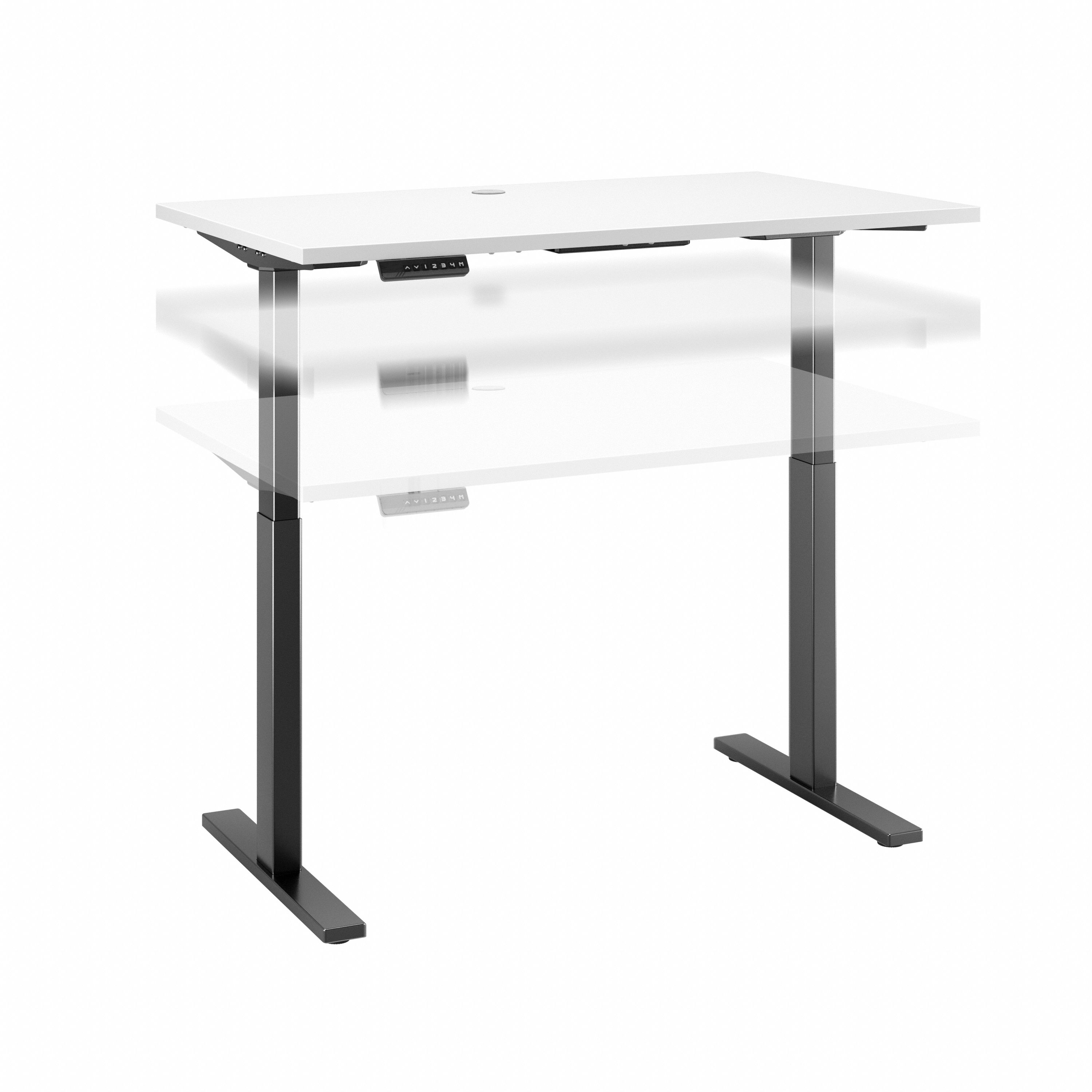 Shop Bush Business Furniture Move 60 Series 48W x 24D Electric Height Adjustable Standing Desk 02 M6S4824WHBK #color_white/black powder coat