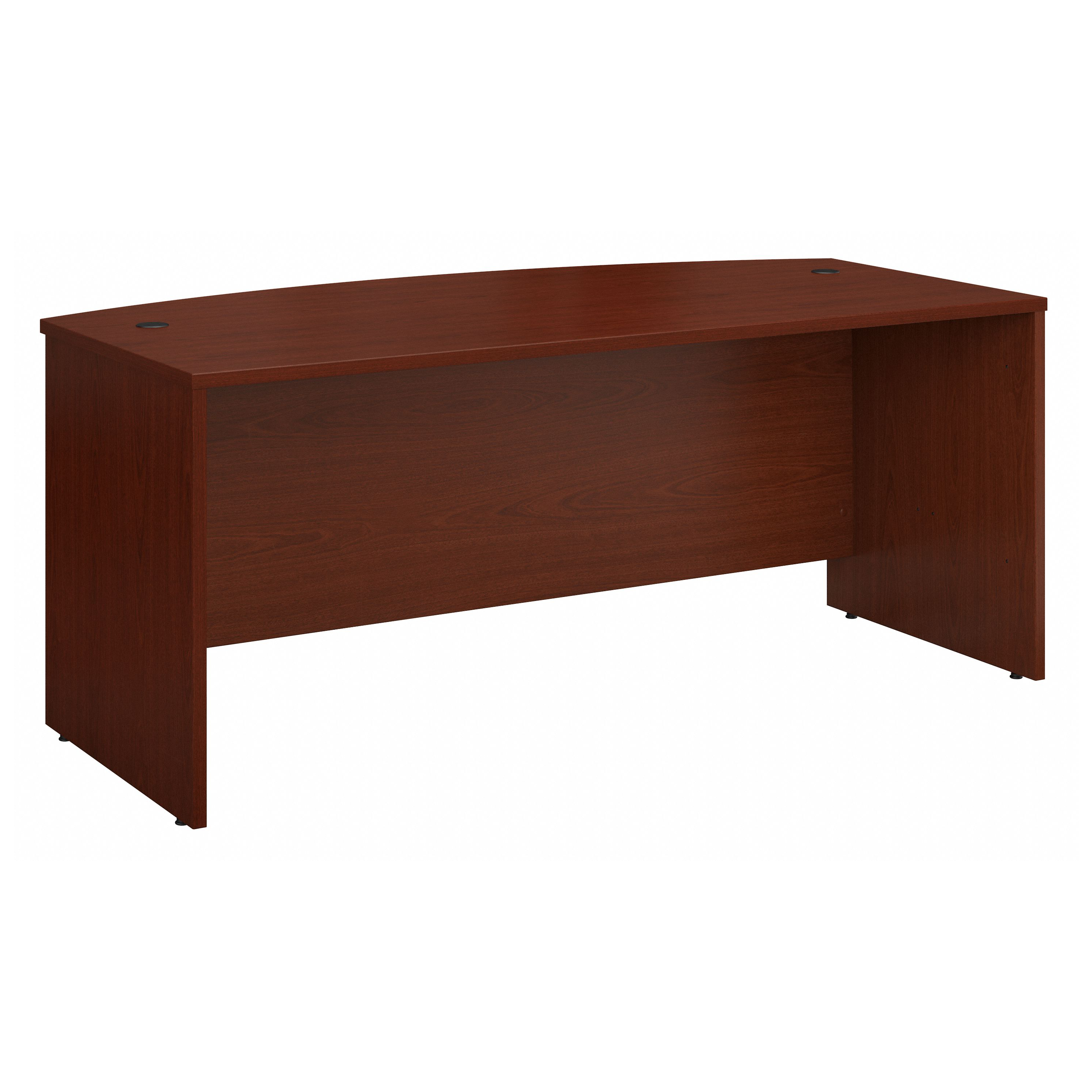 Shop Bush Business Furniture Series C 72W x 36D Bow Front Desk 02 WC36746 #color_mahogany