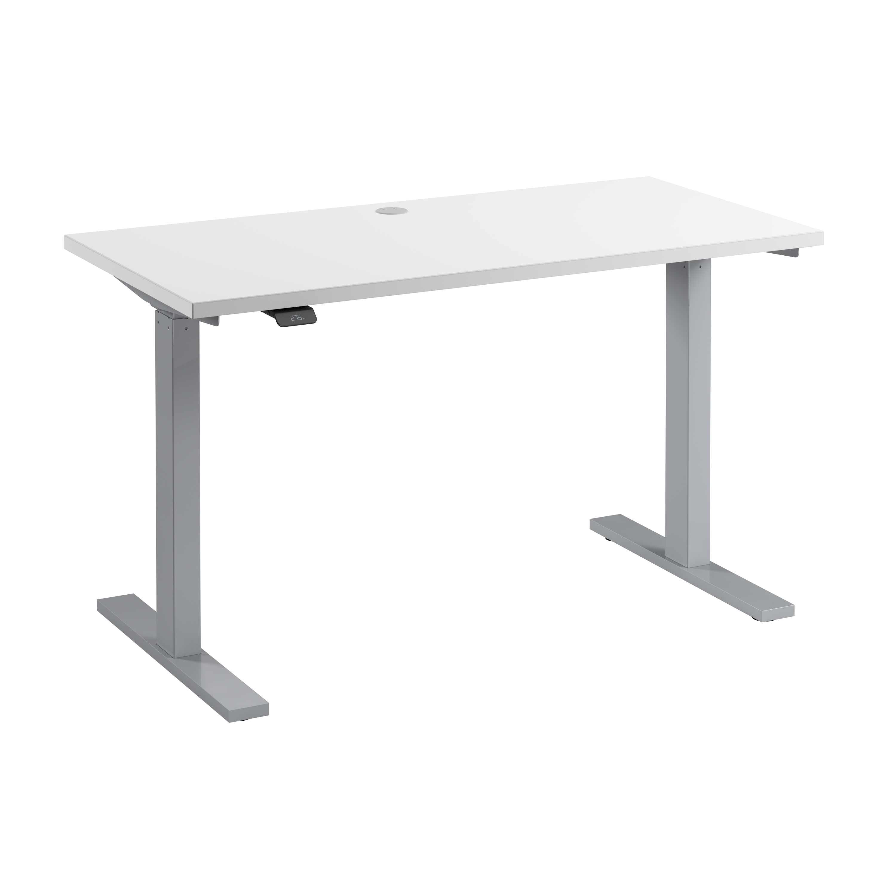 Shop Bush Business Furniture Move 60 Series 48W x 24D Electric Height Adjustable Standing Desk 02 M6S4824WHSK #color_white/cool gray metallic