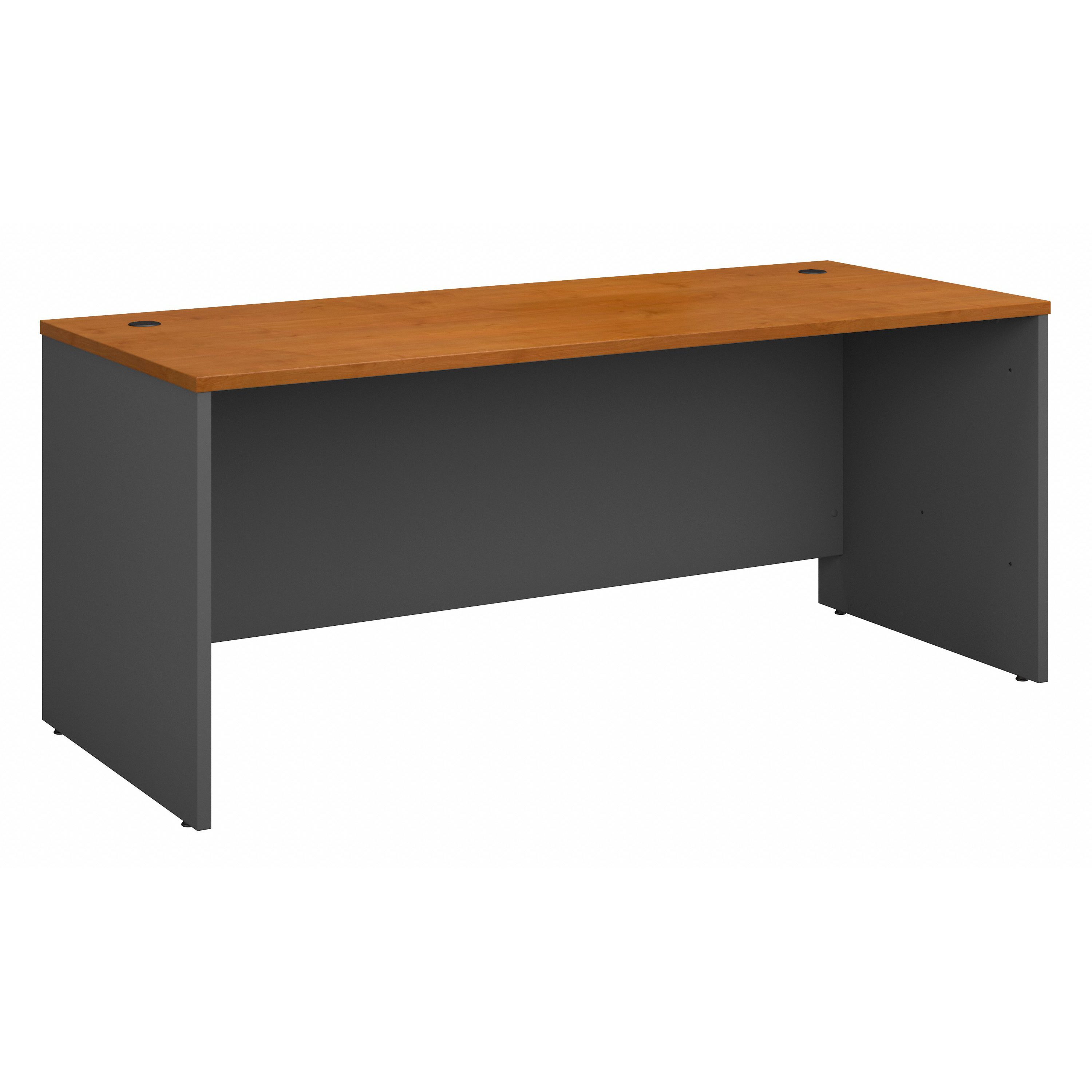 Shop Bush Business Furniture Series C 72W x 30D Office Desk 02 WC72436 #color_natural cherry/graphite gray