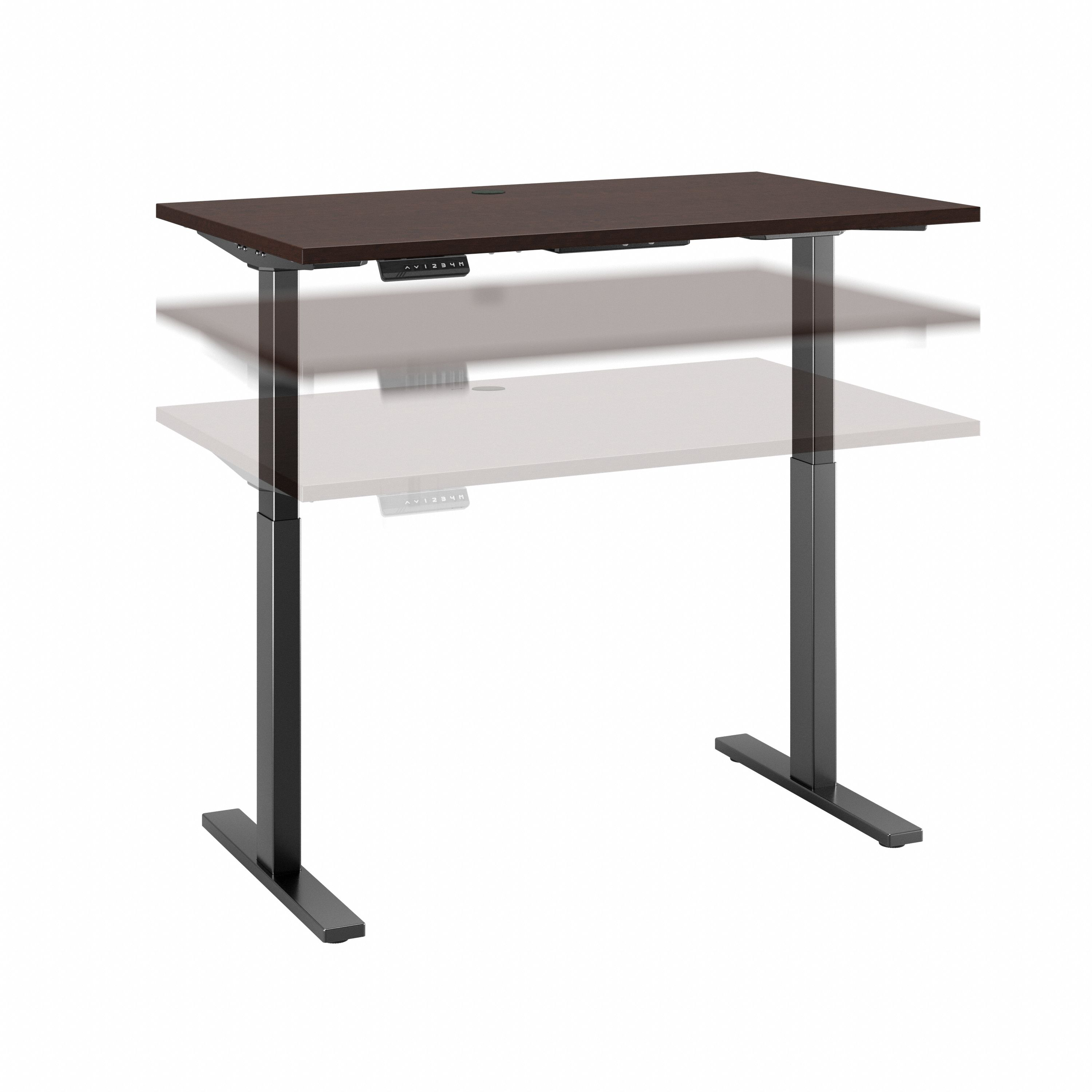 Shop Move 60 Series by Bush Business Furniture 48W x 24D Height Adjustable Standing Desk 02 M6S4824MRBK #color_mocha cherry/black powder coat