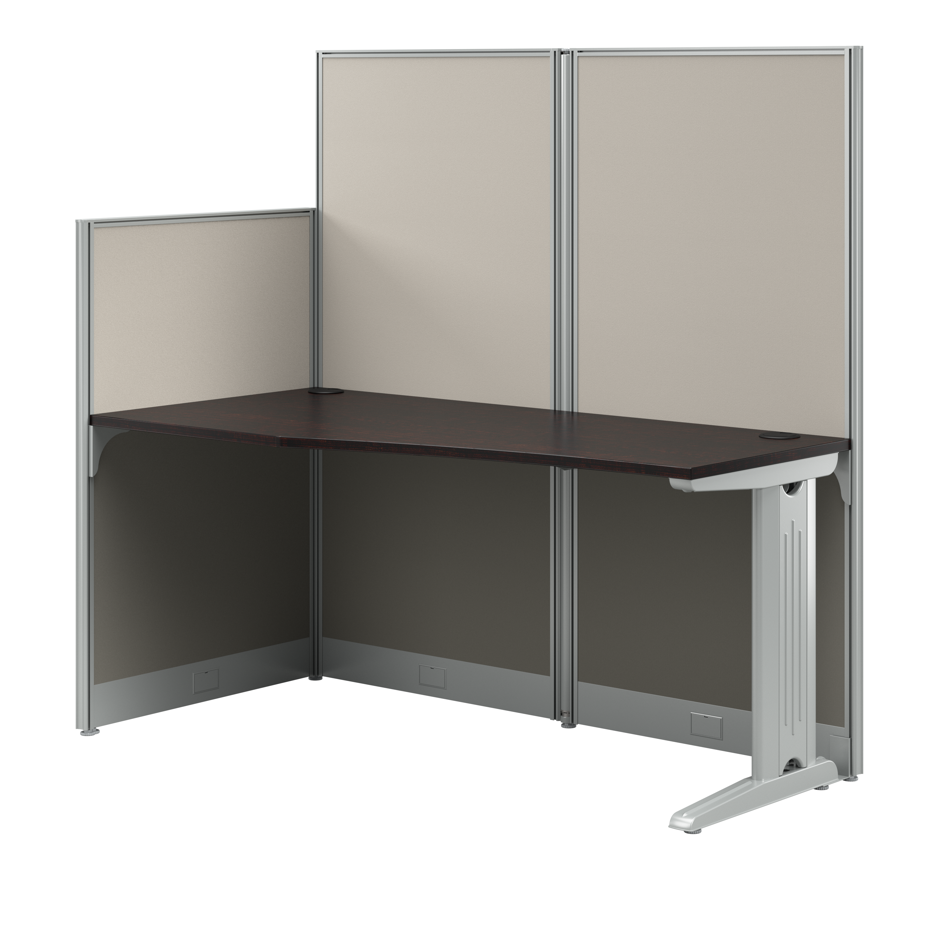 Shop Bush Business Furniture Office in an Hour 65W x 33D Straight Cubicle Desk 02 WC36892-03K #color_mocha cherry