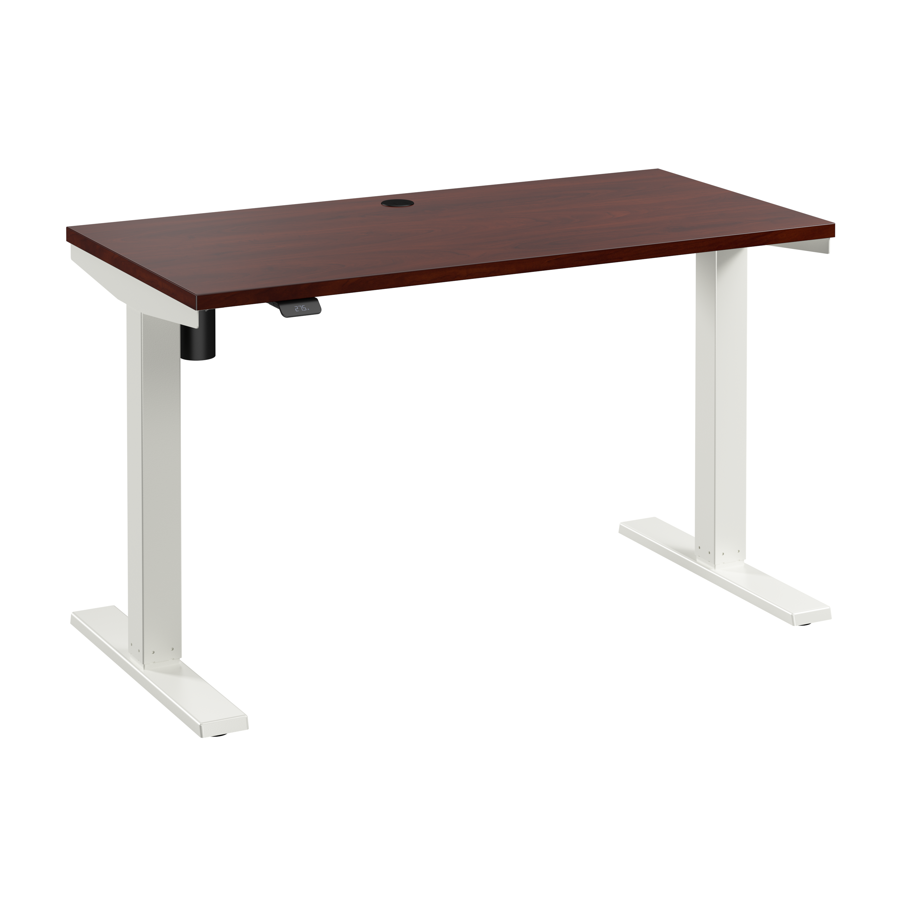 Shop Bush Business Furniture Move 40 Series 48W x 24D Electric Height Adjustable Standing Desk 02 M4S4824HCWK #color_hansen cherry/white powder coat