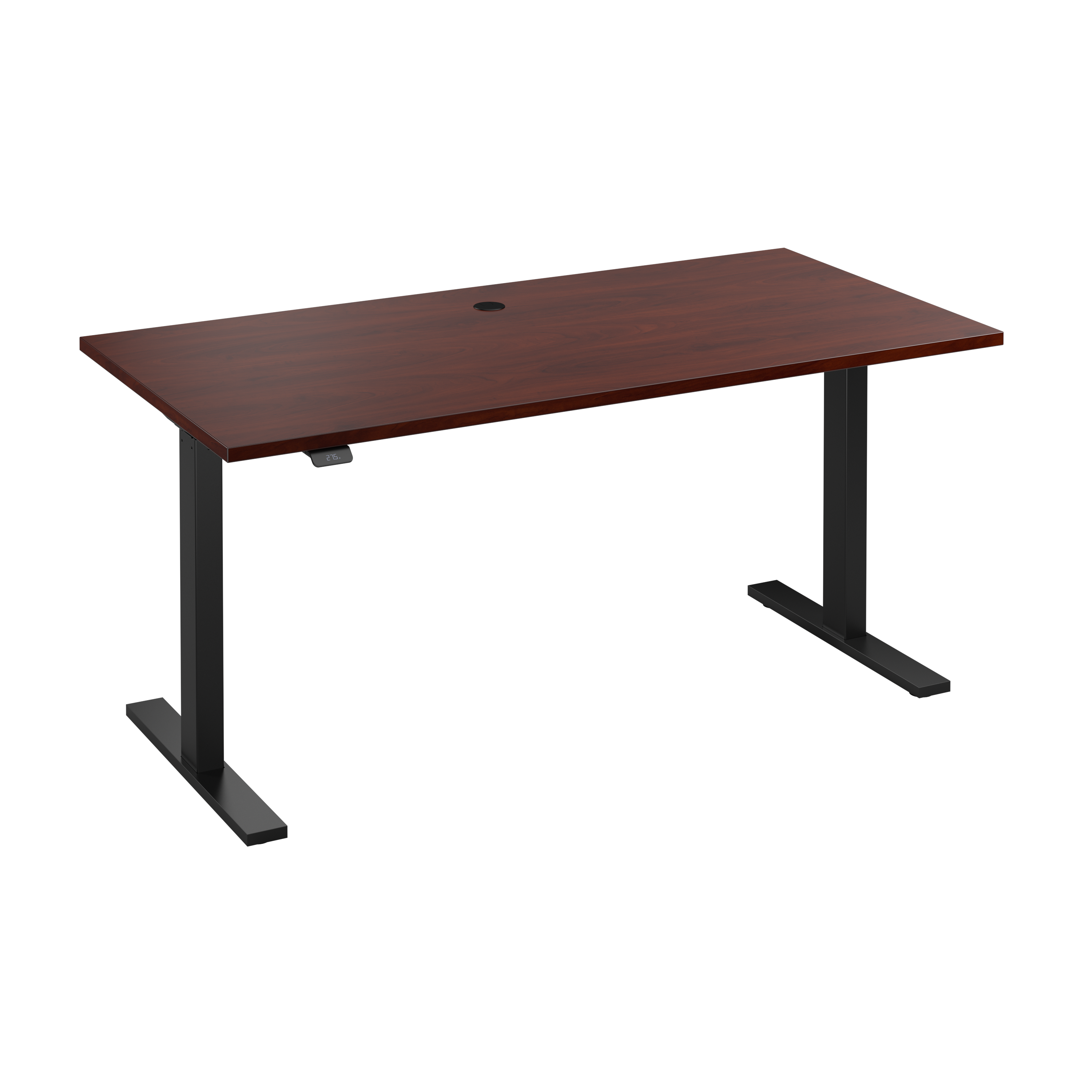 Shop Bush Business Furniture Move 60 Series 60W x 30D Electric Height Adjustable Standing Desk 02 M6S6030HCBK #color_hansen cherry/black powder coat