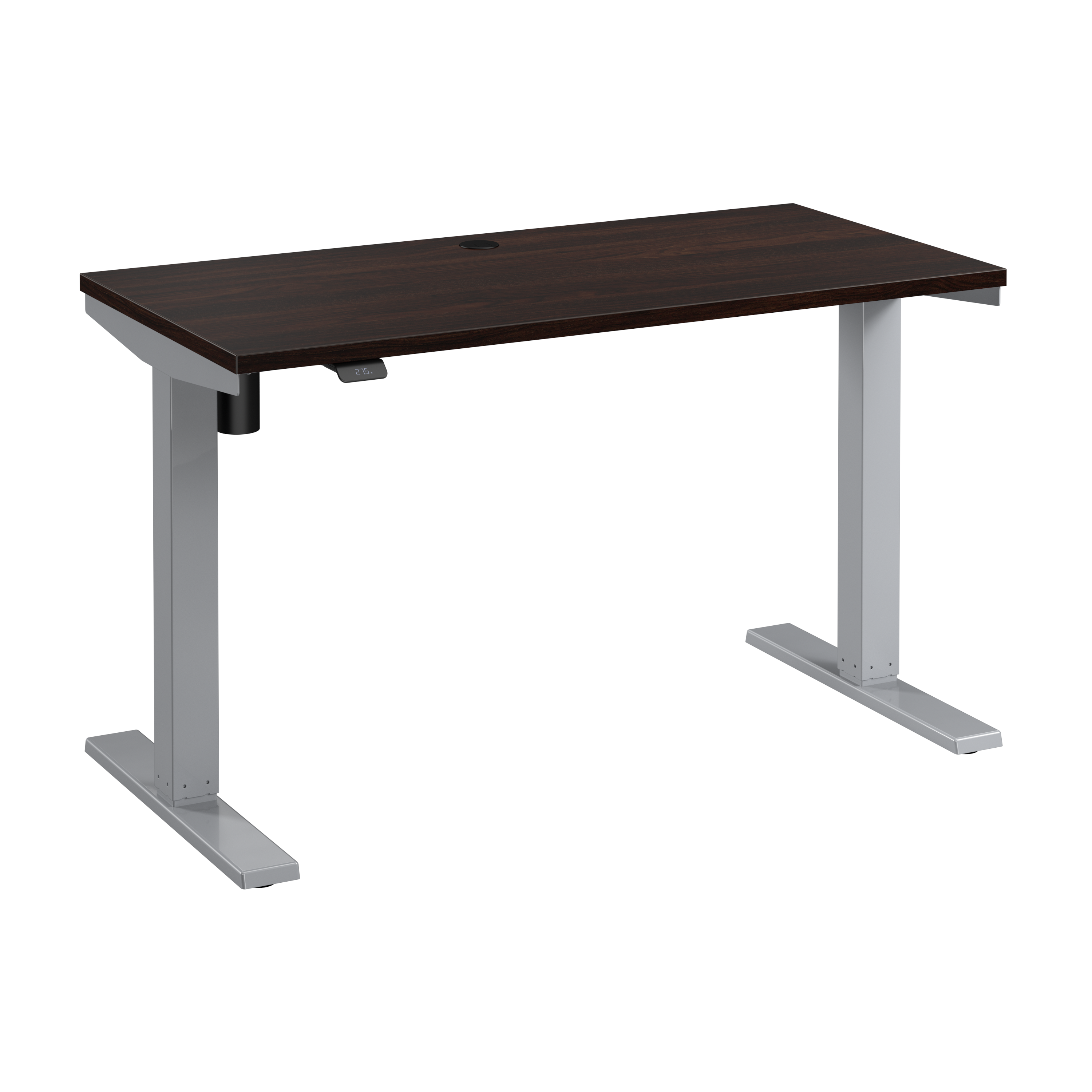 Shop Bush Business Furniture Move 40 Series 48W x 24D Electric Height Adjustable Standing Desk 02 M4S4824BWSK #color_black walnut/cool gray metallic