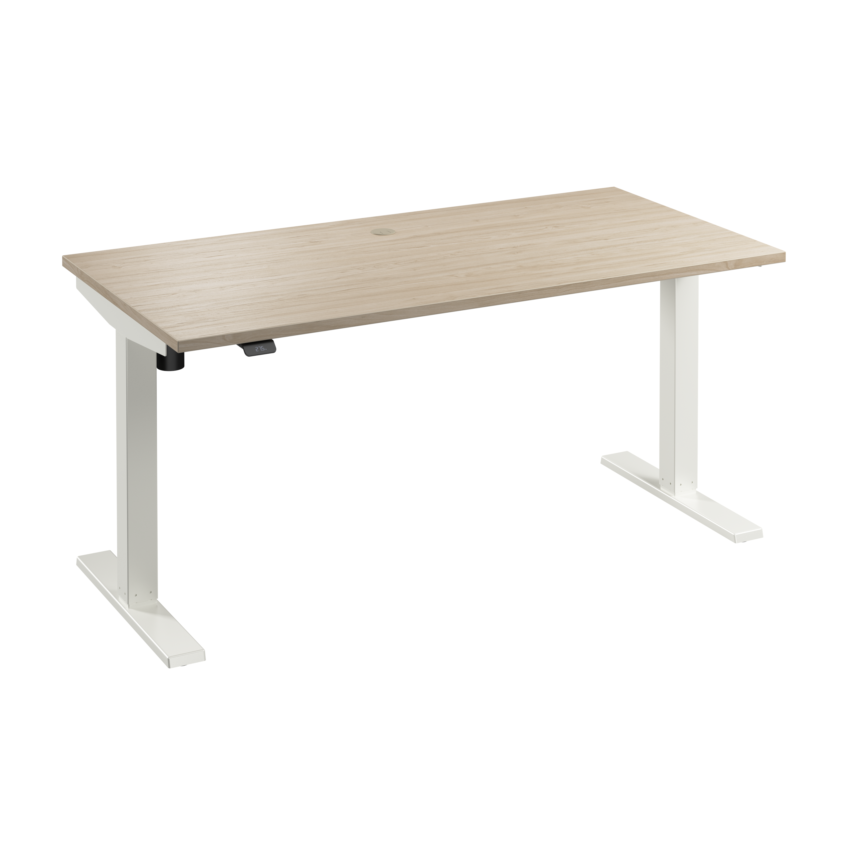 Shop Bush Business Furniture Move 40 Series 60W x 30D Electric Height Adjustable Standing Desk 02 M4S6030NEWK #color_natural elm/white powder coat