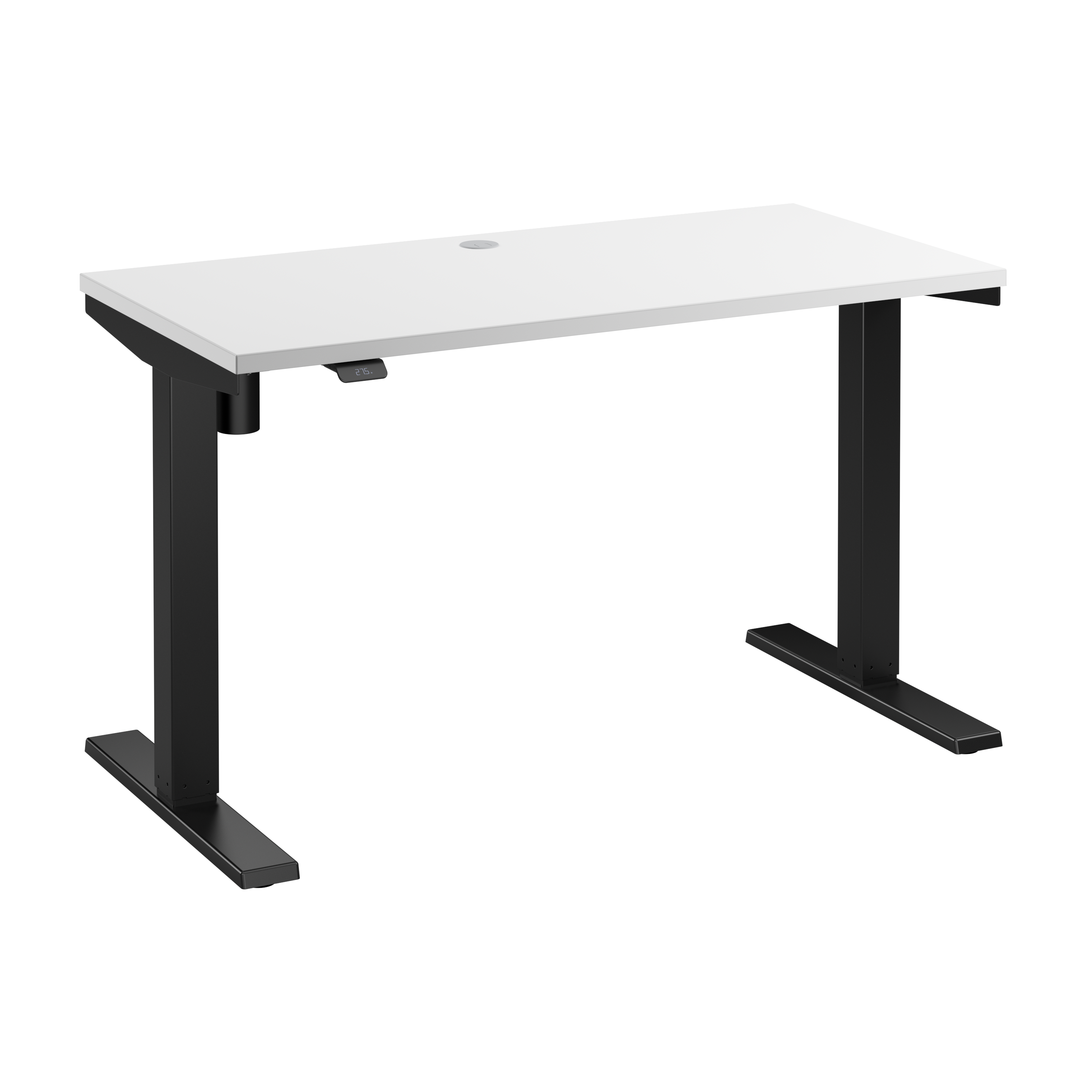 Shop Bush Business Furniture Move 40 Series 48W x 24D Electric Height Adjustable Standing Desk 02 M4S4824WHBK #color_white/black powder coat