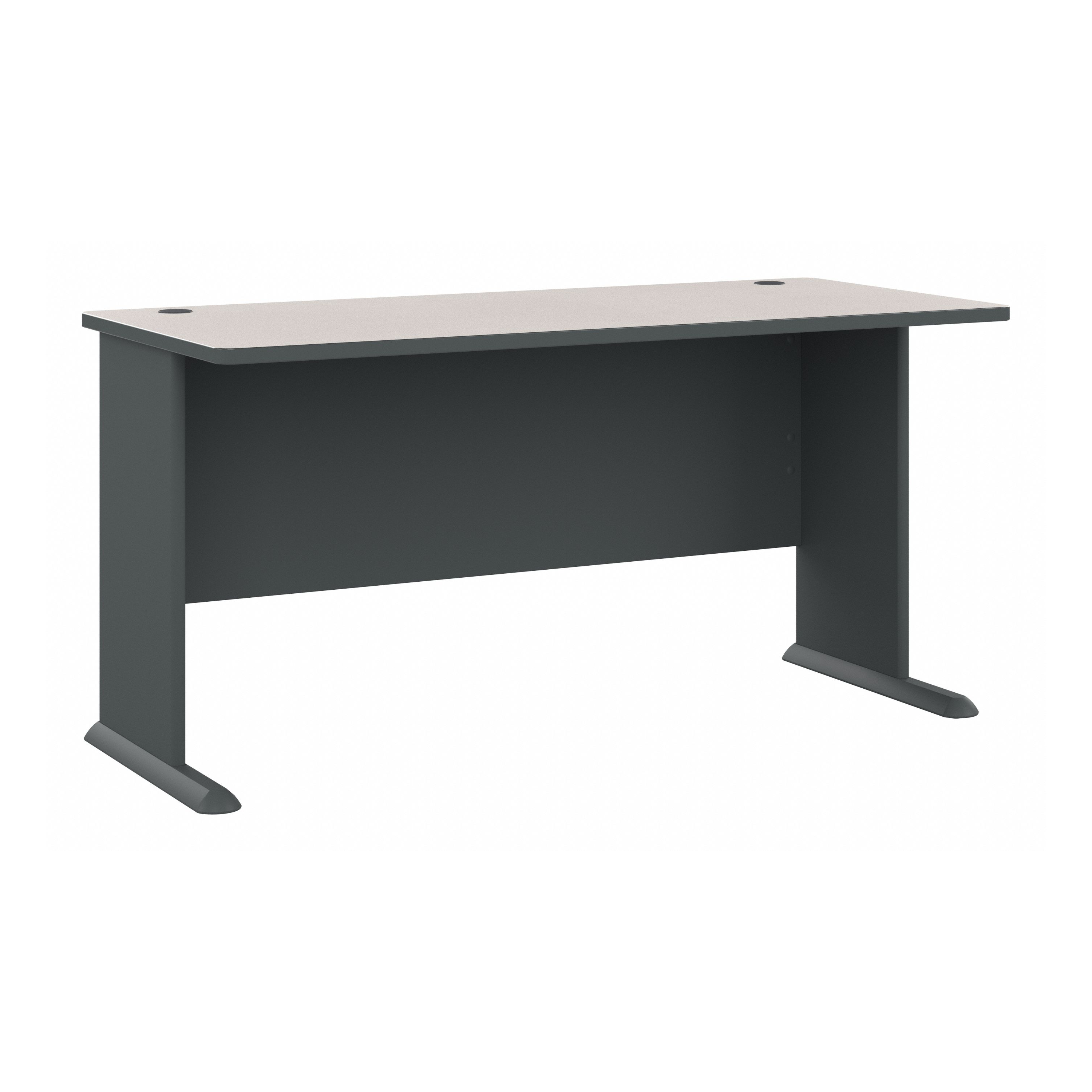 Shop Bush Business Furniture Series A 60W Desk 02 WC8460A #color_slate/white spectrum