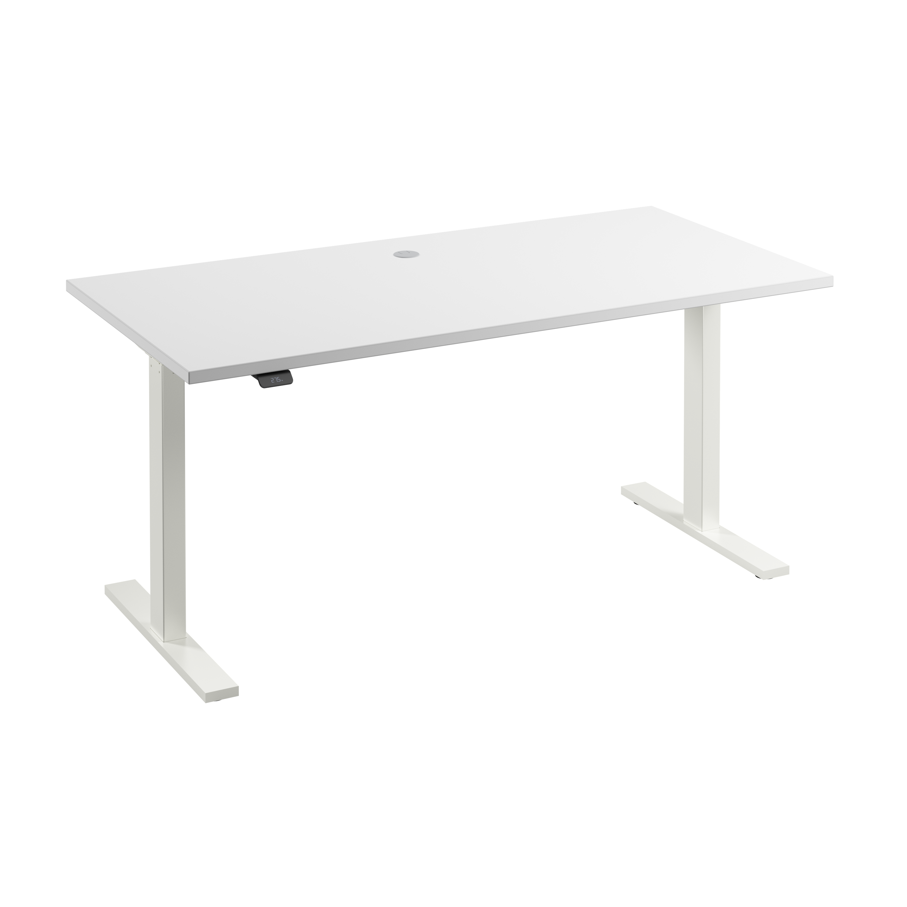 Shop Bush Business Furniture Move 60 Series 60W x 30D Electric Height Adjustable Standing Desk 02 M6S6030WHWK #color_white/white powder coat