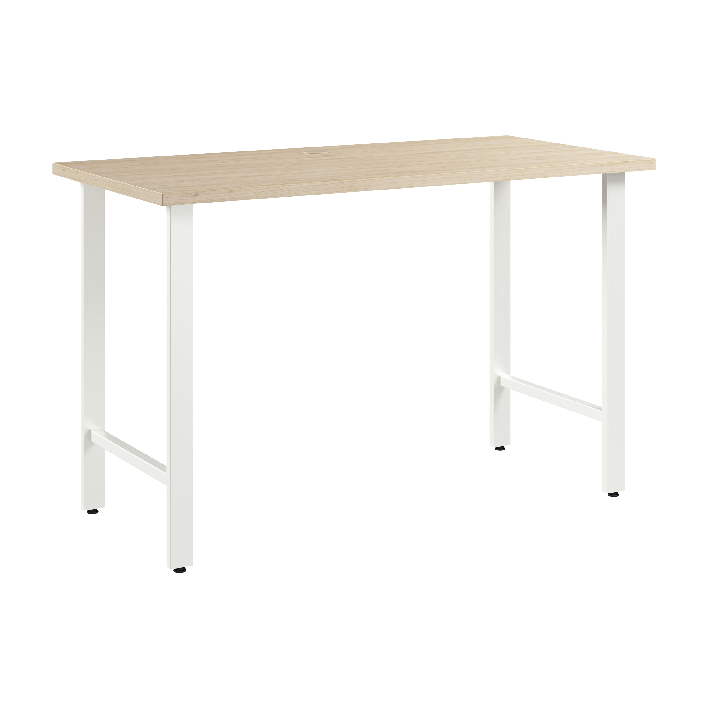 Shop Bush Business Furniture Hustle 48W x 24D Computer Desk with Metal Legs 02 HUD148NE #color_natural elm