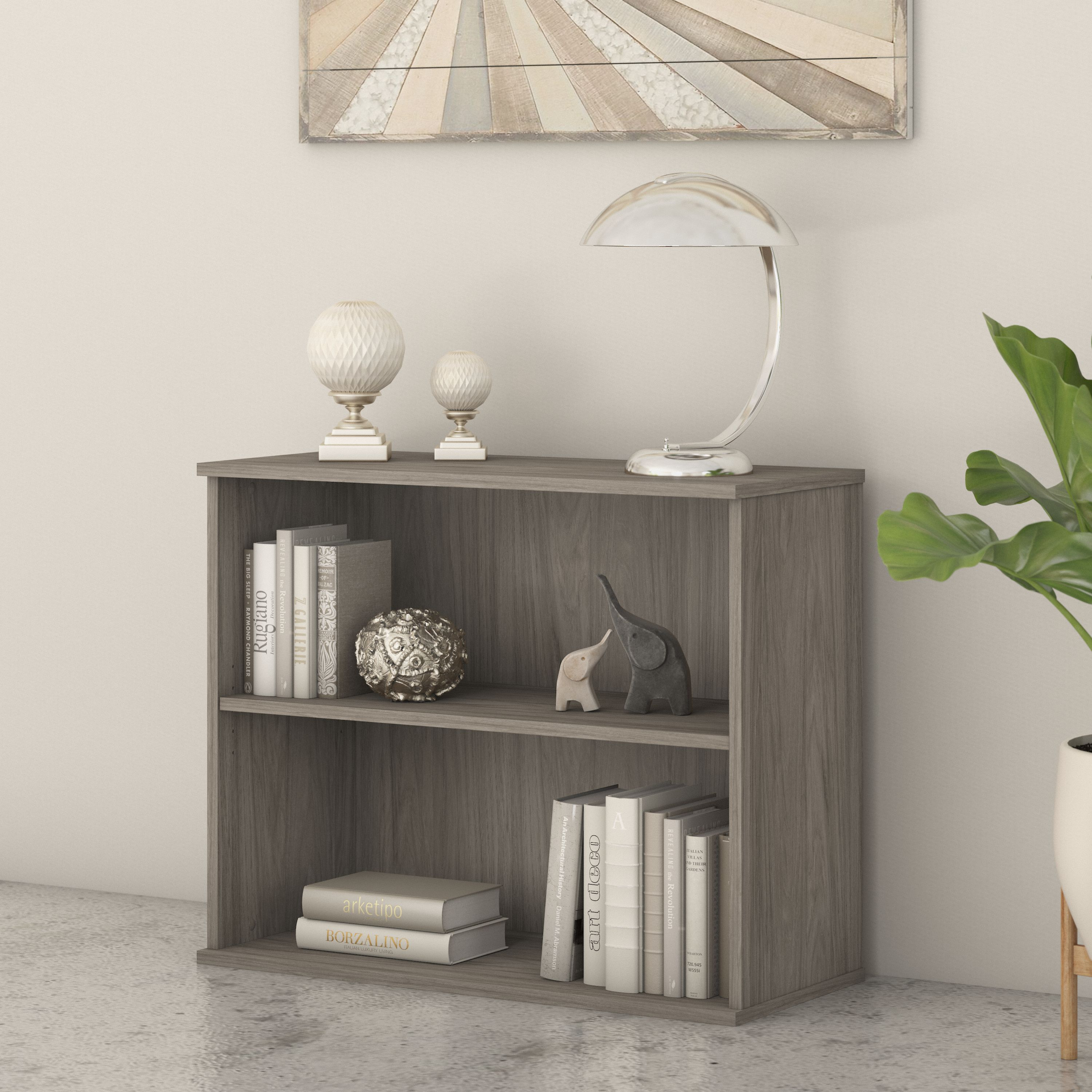 Shop Bush Business Furniture Small 2 Shelf Bookcase 01 BK3036MH #color_modern hickory