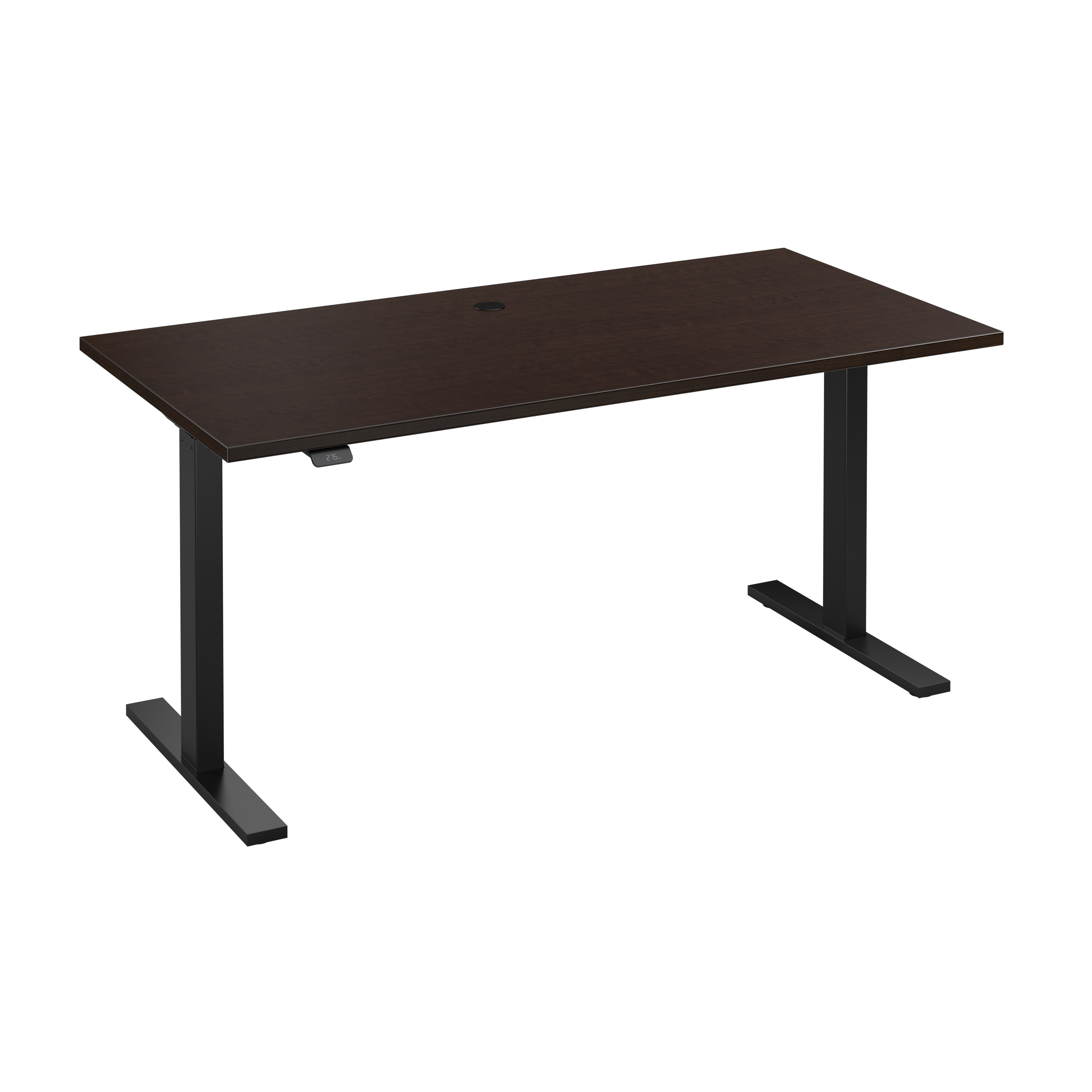 Shop Bush Business Furniture Move 60 Series 60W x 30D Electric Height Adjustable Standing Desk 02 M6S6030MRBK #color_mocha cherry/black powder coat