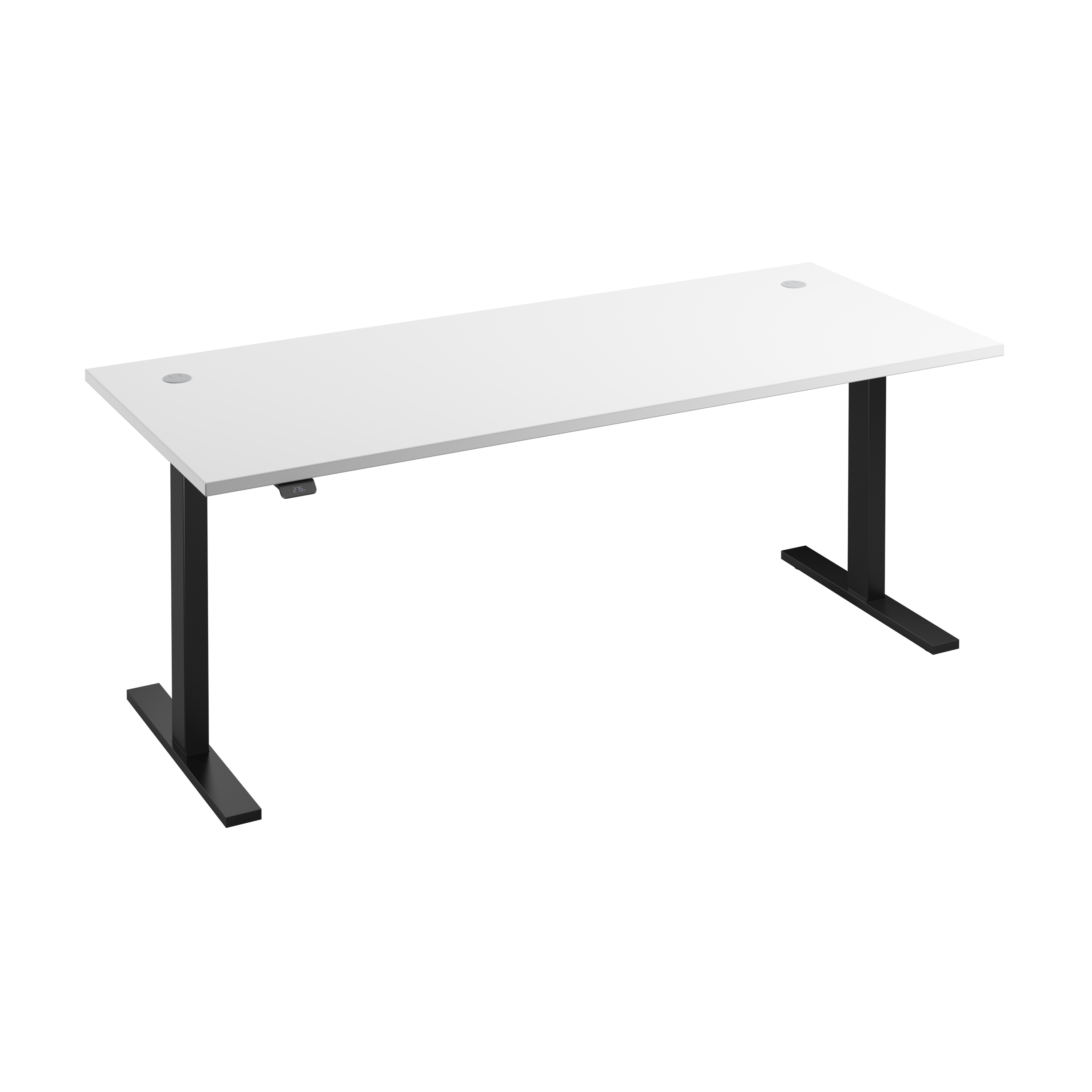 Shop Bush Business Furniture Move 60 Series 72W x 30D Electric Height Adjustable Standing Desk 02 M6S7230WHBK #color_white/black powder coat