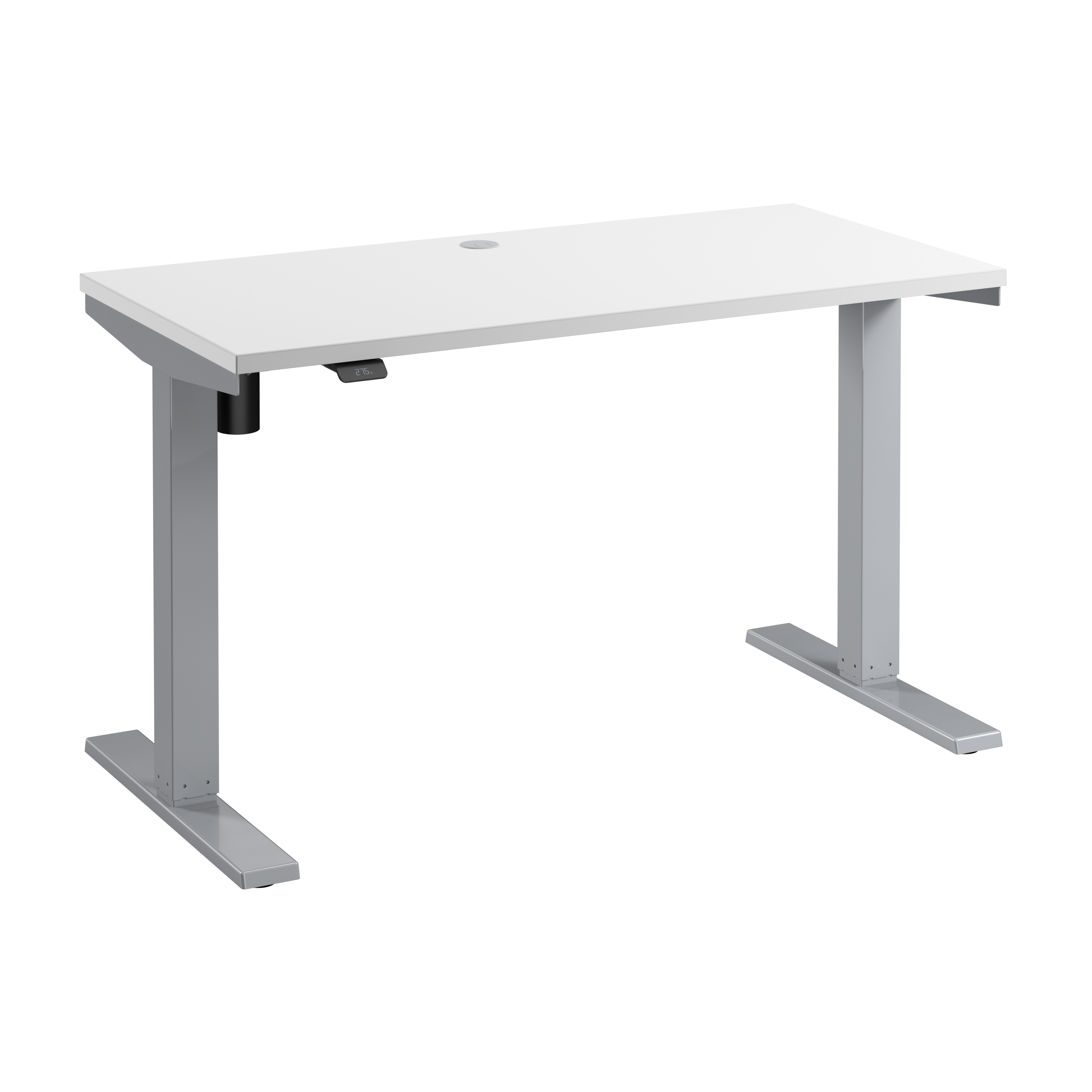 Shop Bush Business Furniture Move 40 Series 48W x 24D Electric Height Adjustable Standing Desk 02 M4S4824WHSK #color_white/cool gray metallic