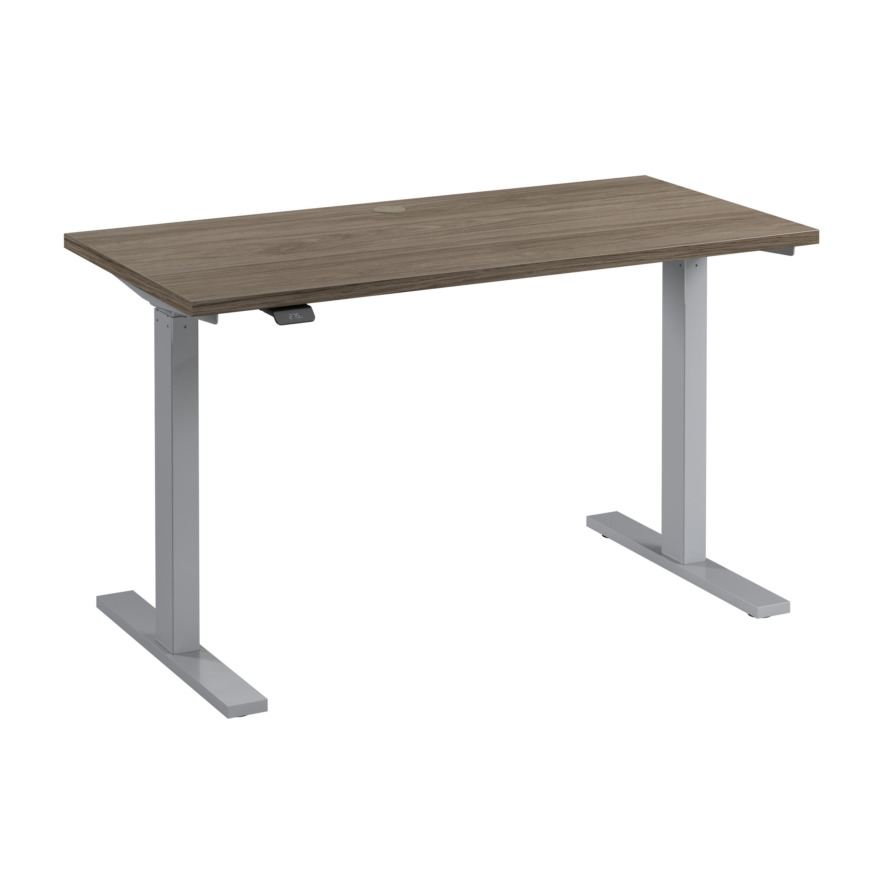 Shop Bush Business Furniture Move 60 Series 48W x 24D Electric Height Adjustable Standing Desk 02 M6S4824MHSK #color_modern hickory/cool gray metallic